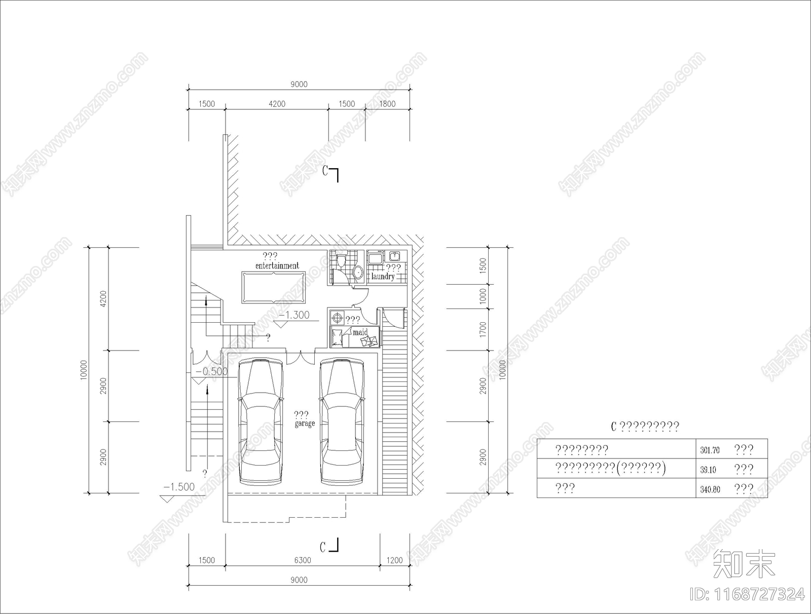 现代简约别墅建筑cad施工图下载【ID:1168727324】