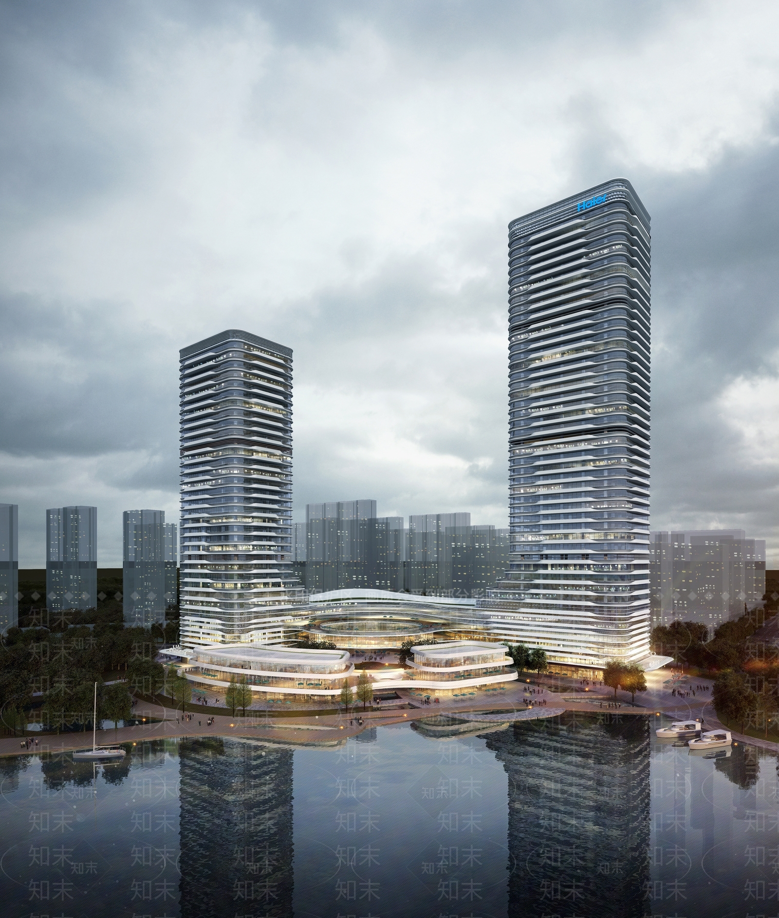 现代简约商场建筑SU模型下载【ID:1168837700】