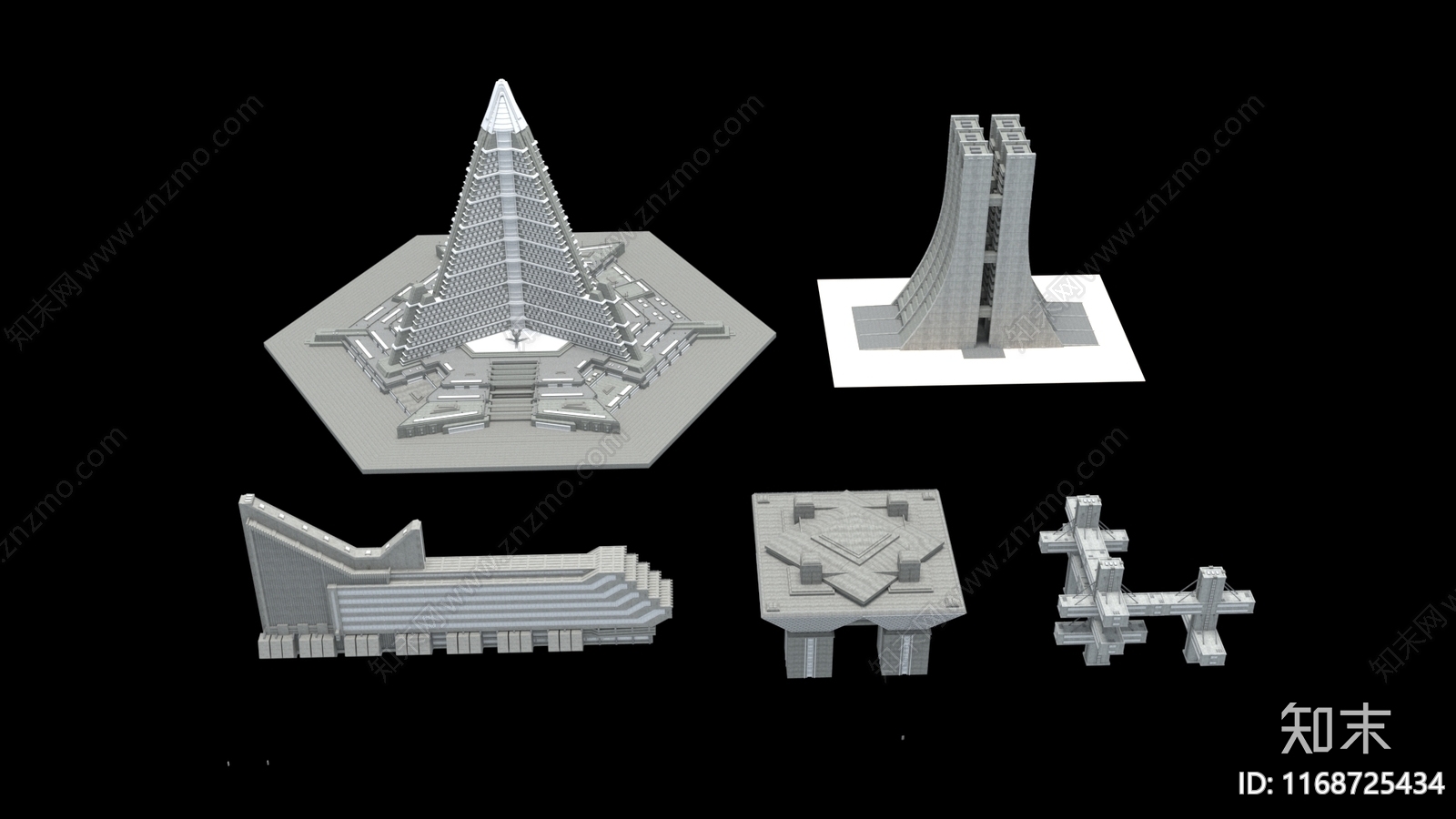 艺术风格建筑3D模型下载【ID:1168725434】