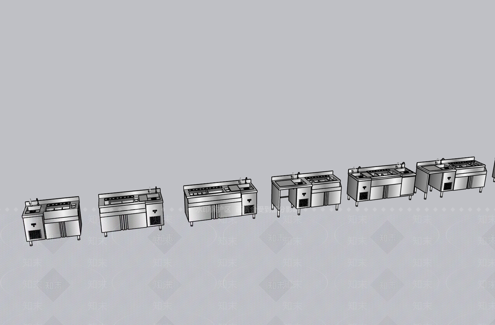 现代极简酒吧SU模型下载【ID:1168727851】