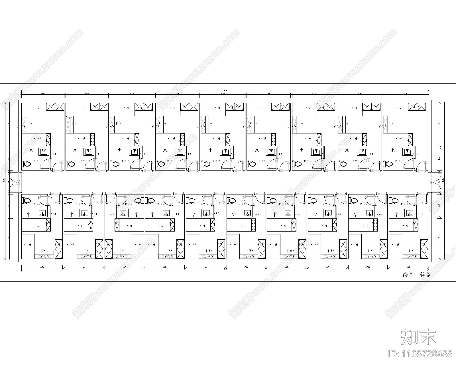 现代民宿建筑cad施工图下载【ID:1168728488】