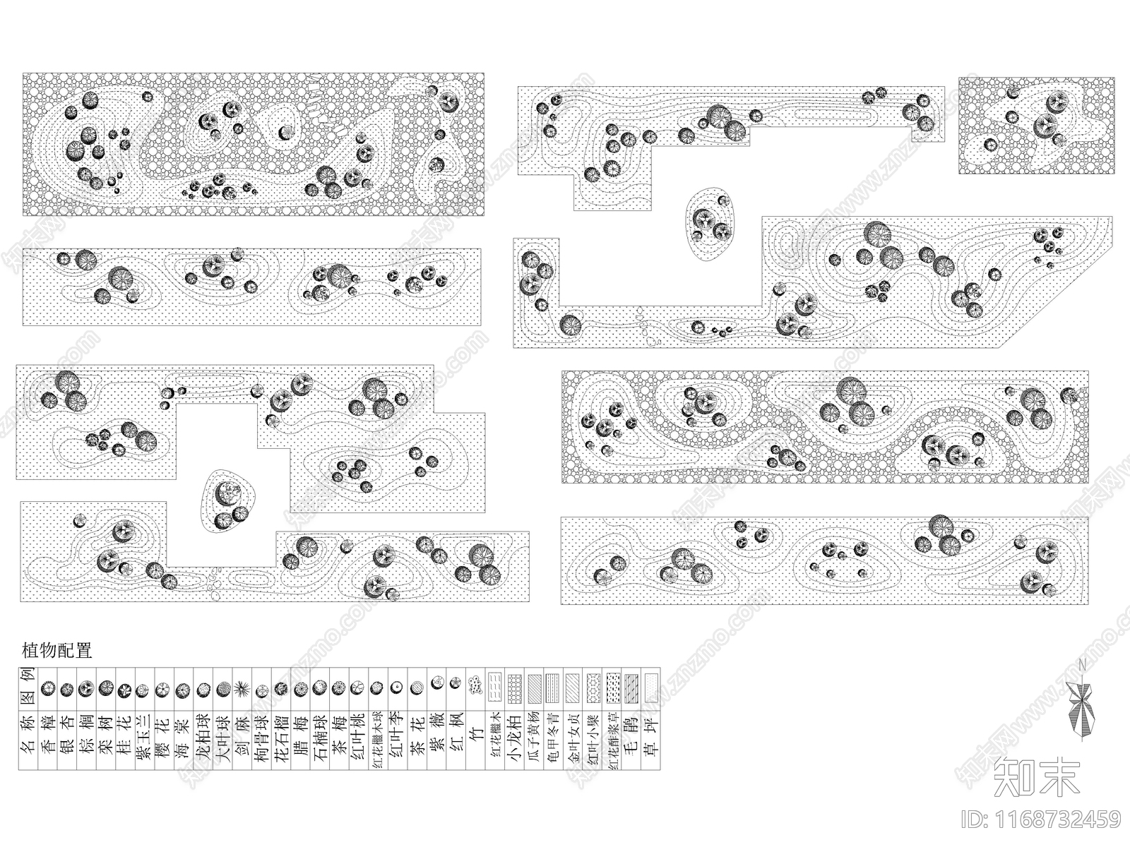 2024年最新庭院微地形景观CAD图库施工图下载【ID:1168732459】