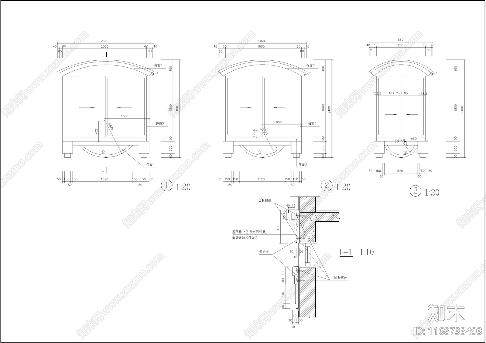 欧式别墅建筑cad施工图下载【ID:1168733493】