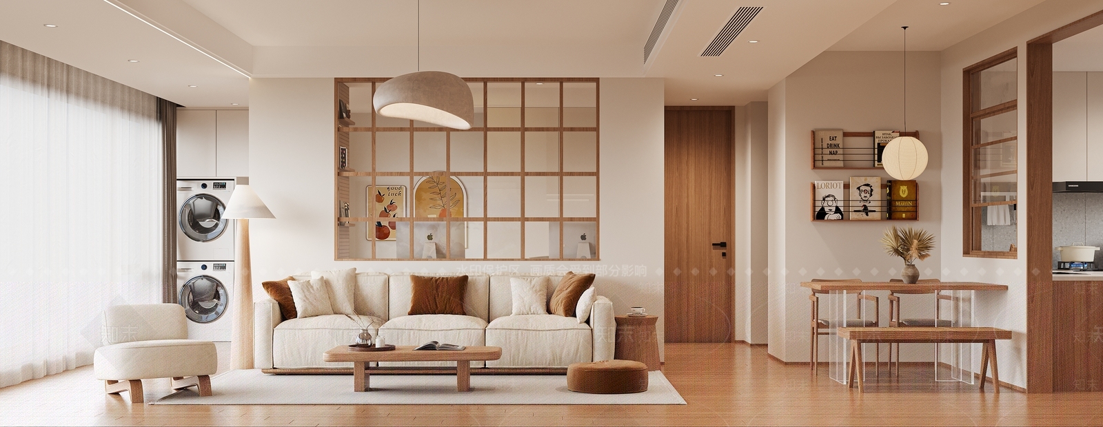 现代北欧客餐厅3D模型下载【ID:1168742560】