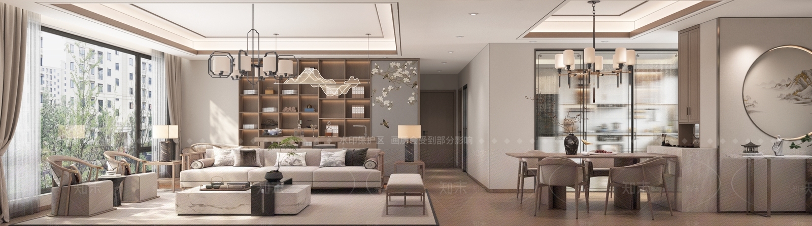 新中式玄关3D模型下载【ID:1214698000】