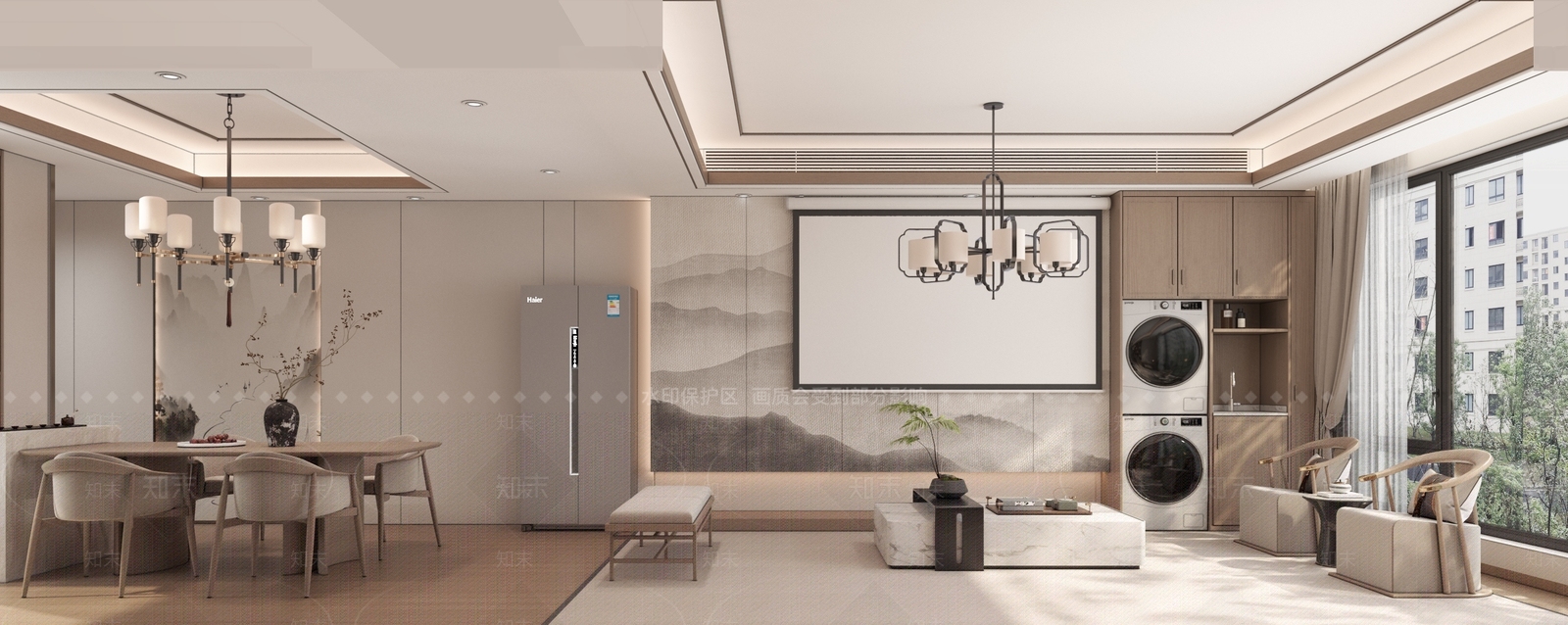 新中式玄关3D模型下载【ID:1214698000】