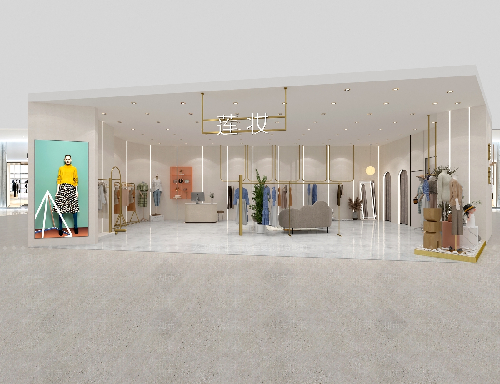 现代服装店3D模型下载【ID:1168746292】