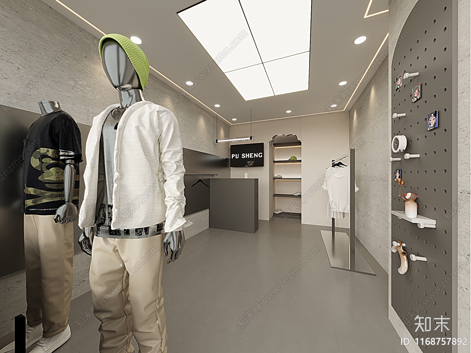 现代服装店3D模型下载【ID:1168757892】