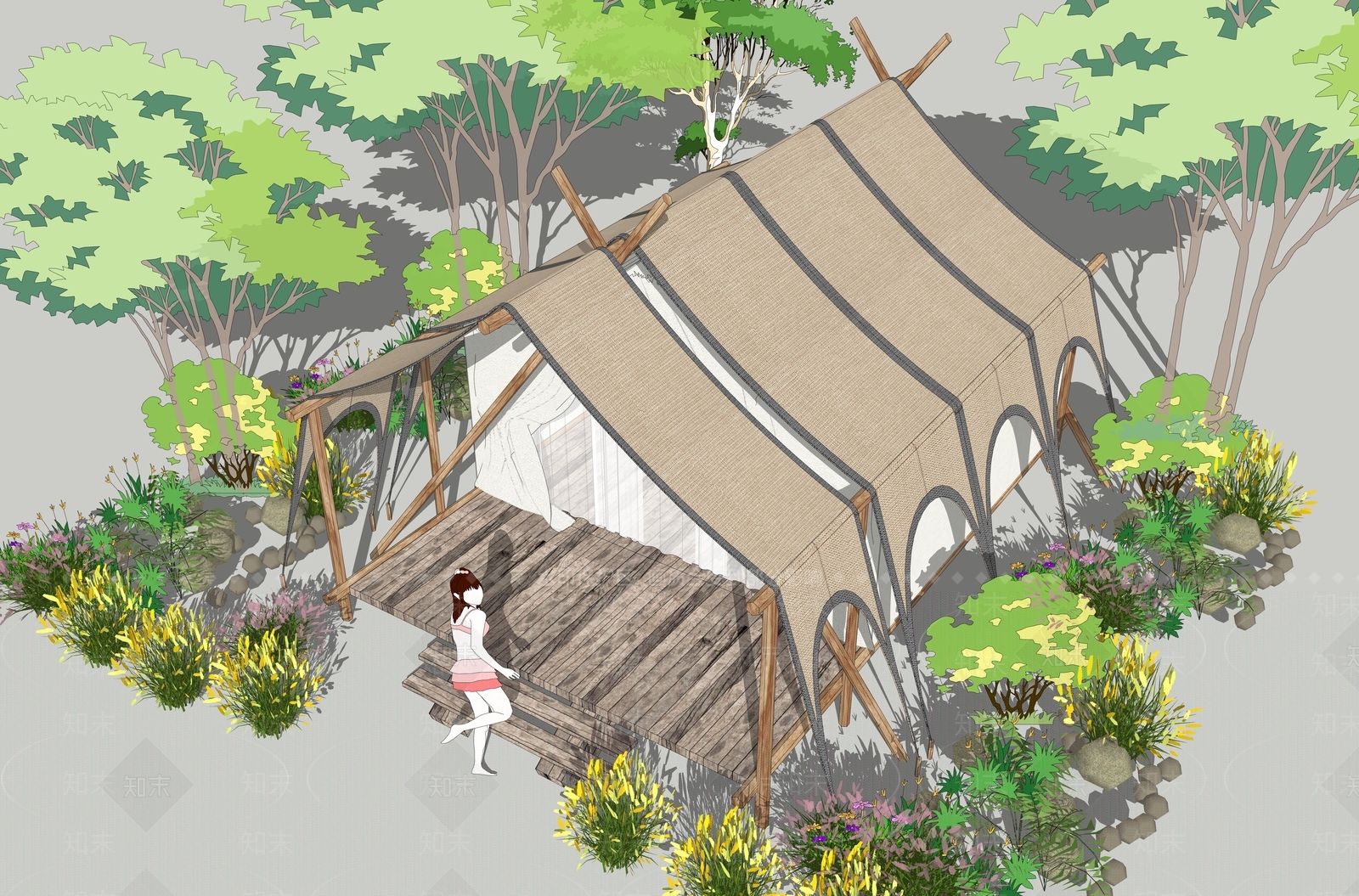 帐篷SU模型下载【ID:1168747177】