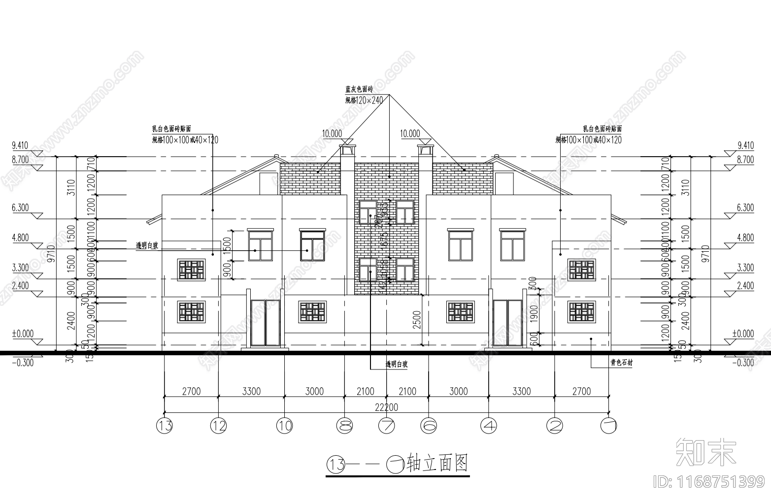 现代别墅建筑cad施工图下载【ID:1168751399】