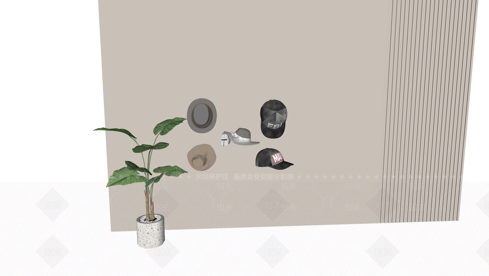 帽子SU模型下载【ID:1168751346】