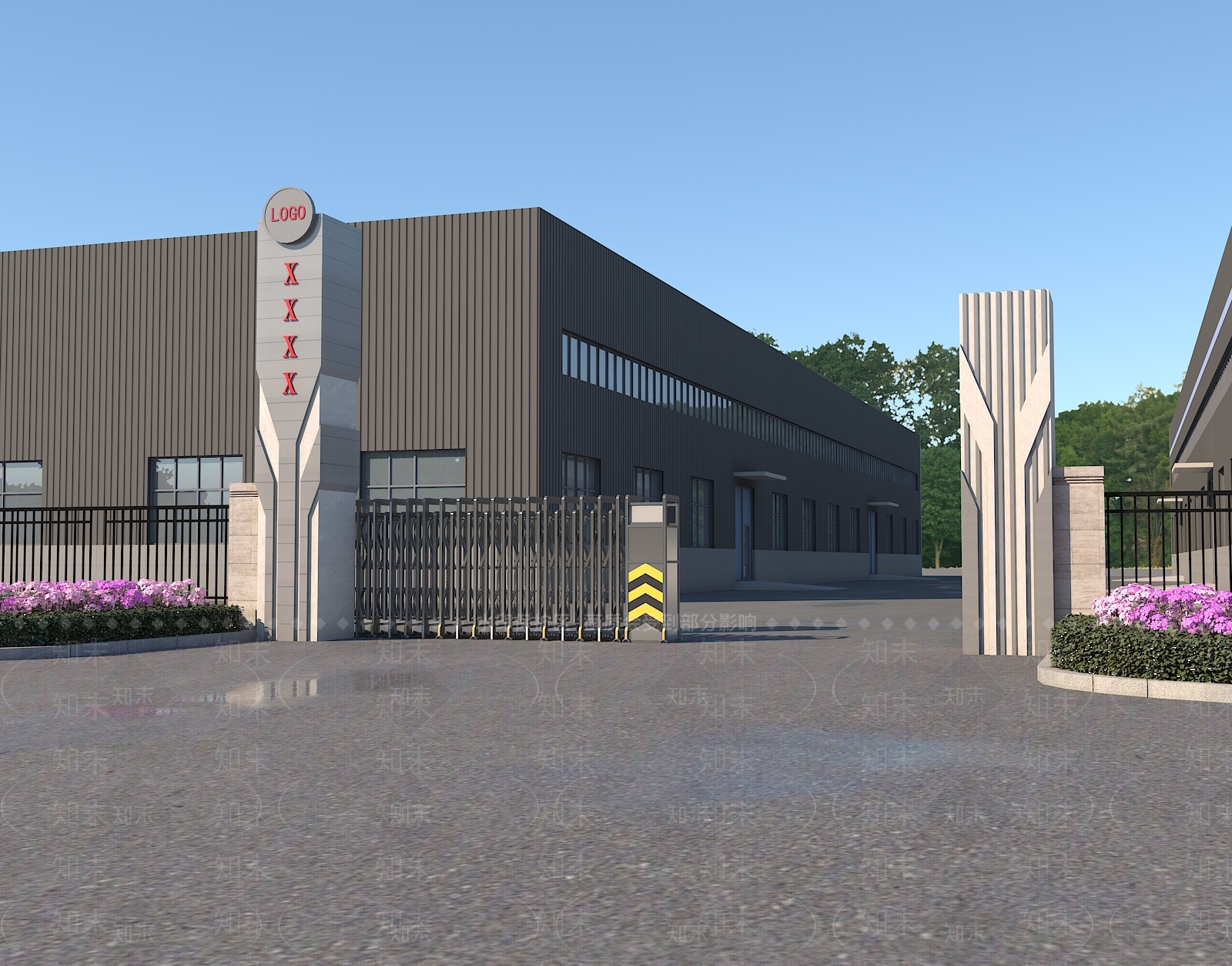 现代厂房3D模型下载【ID:1168751754】