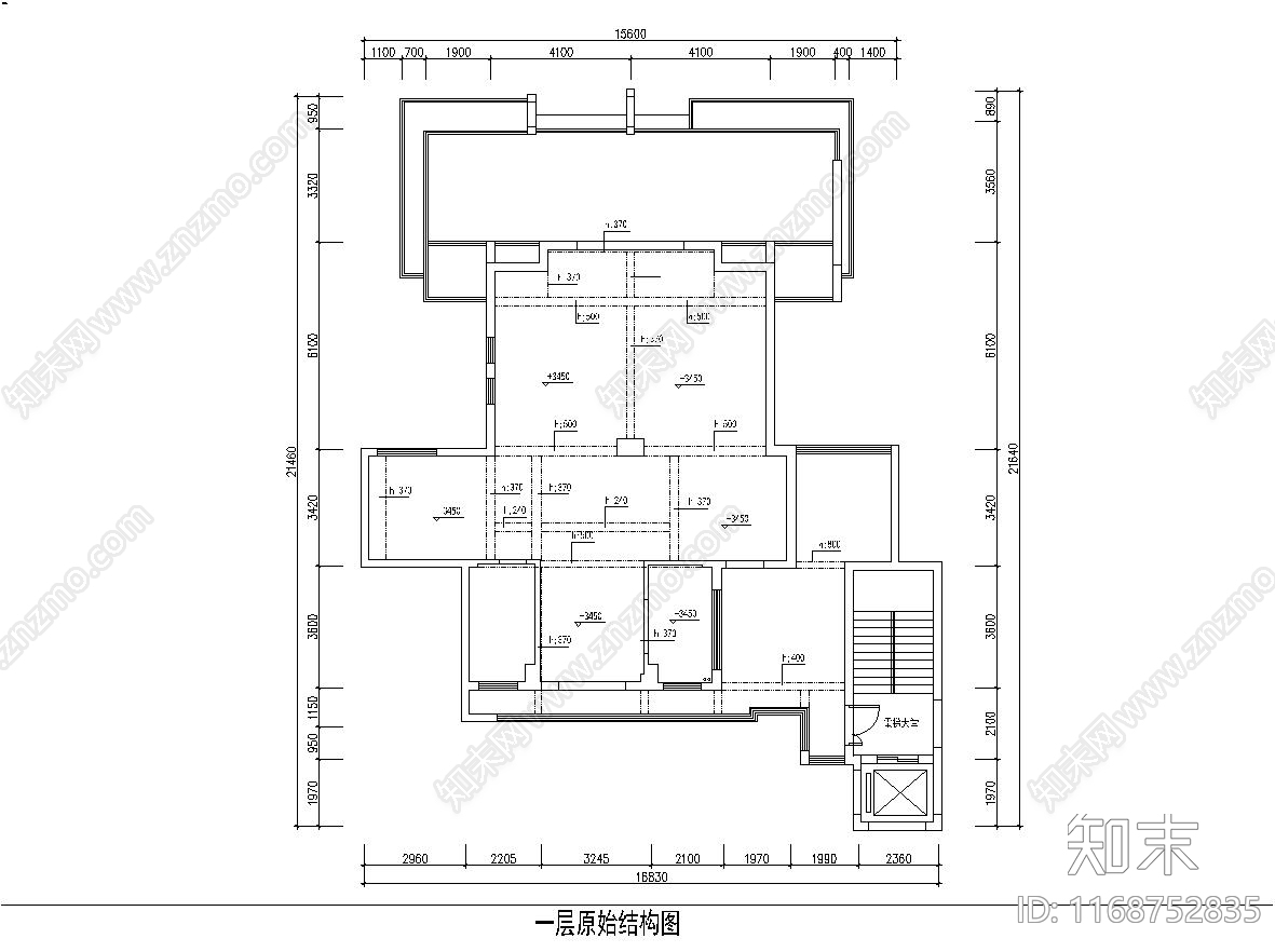 整体家装空间cad施工图下载【ID:1168752835】