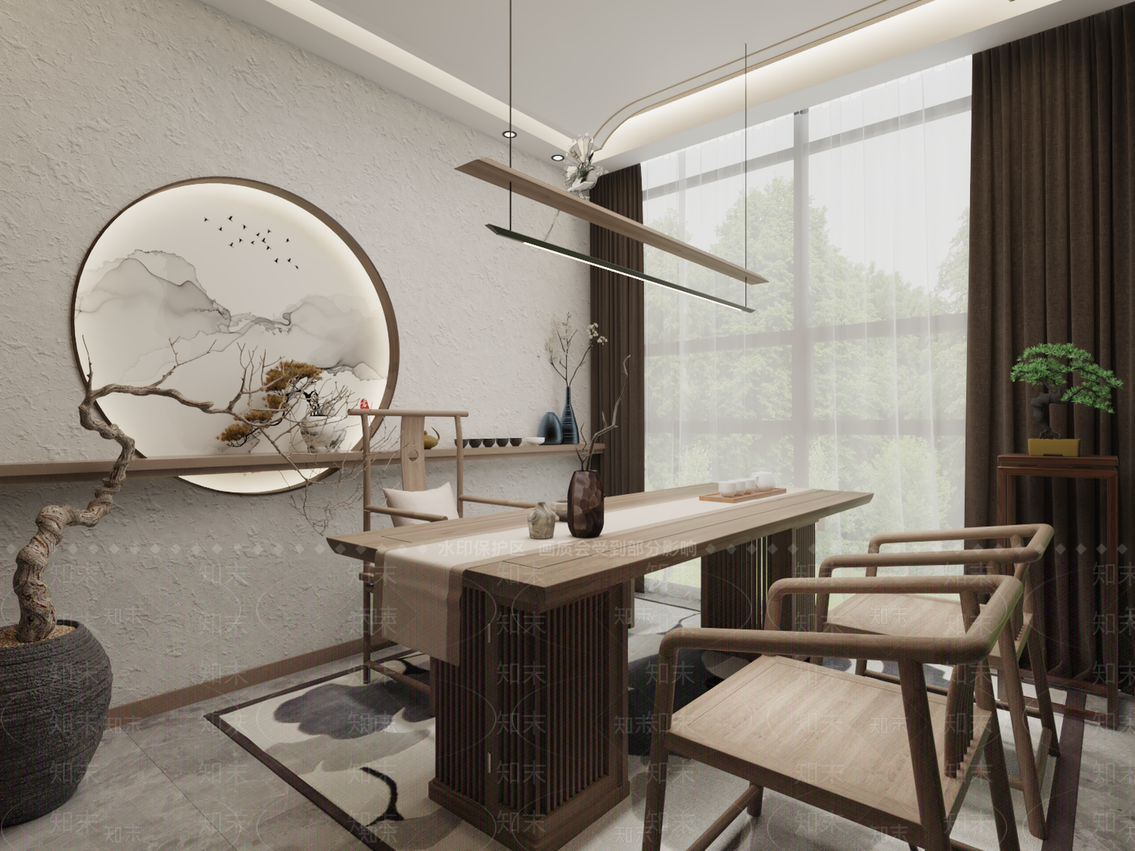 新中式茶馆3D模型下载【ID:1168753552】