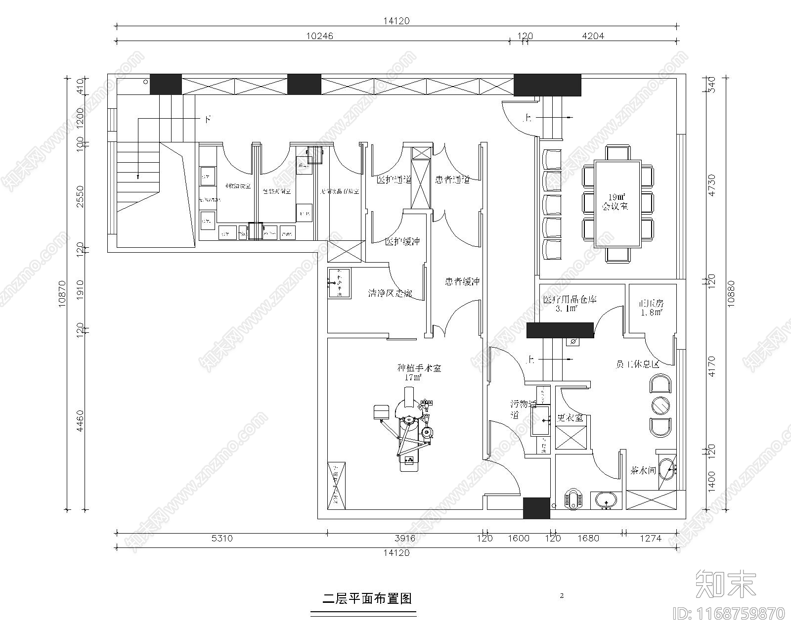 现代医院cad施工图下载【ID:1168759870】