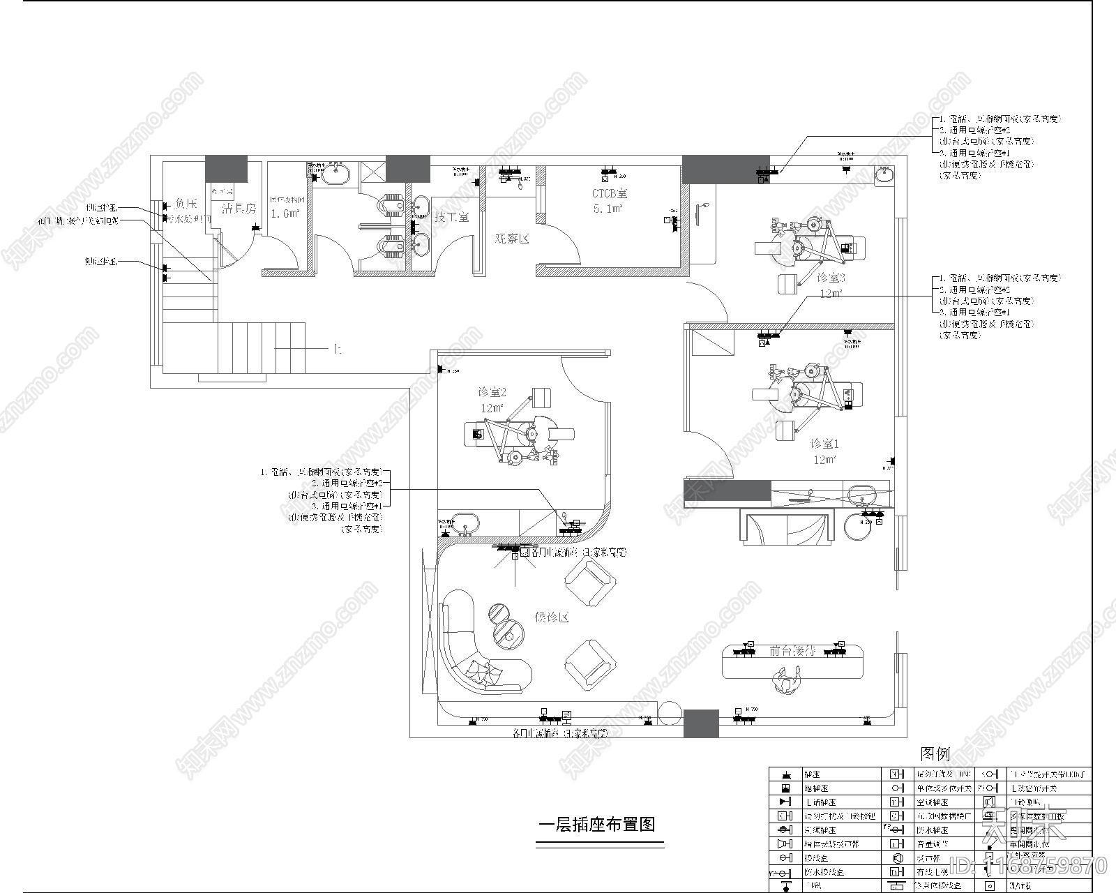 现代医院cad施工图下载【ID:1168759870】