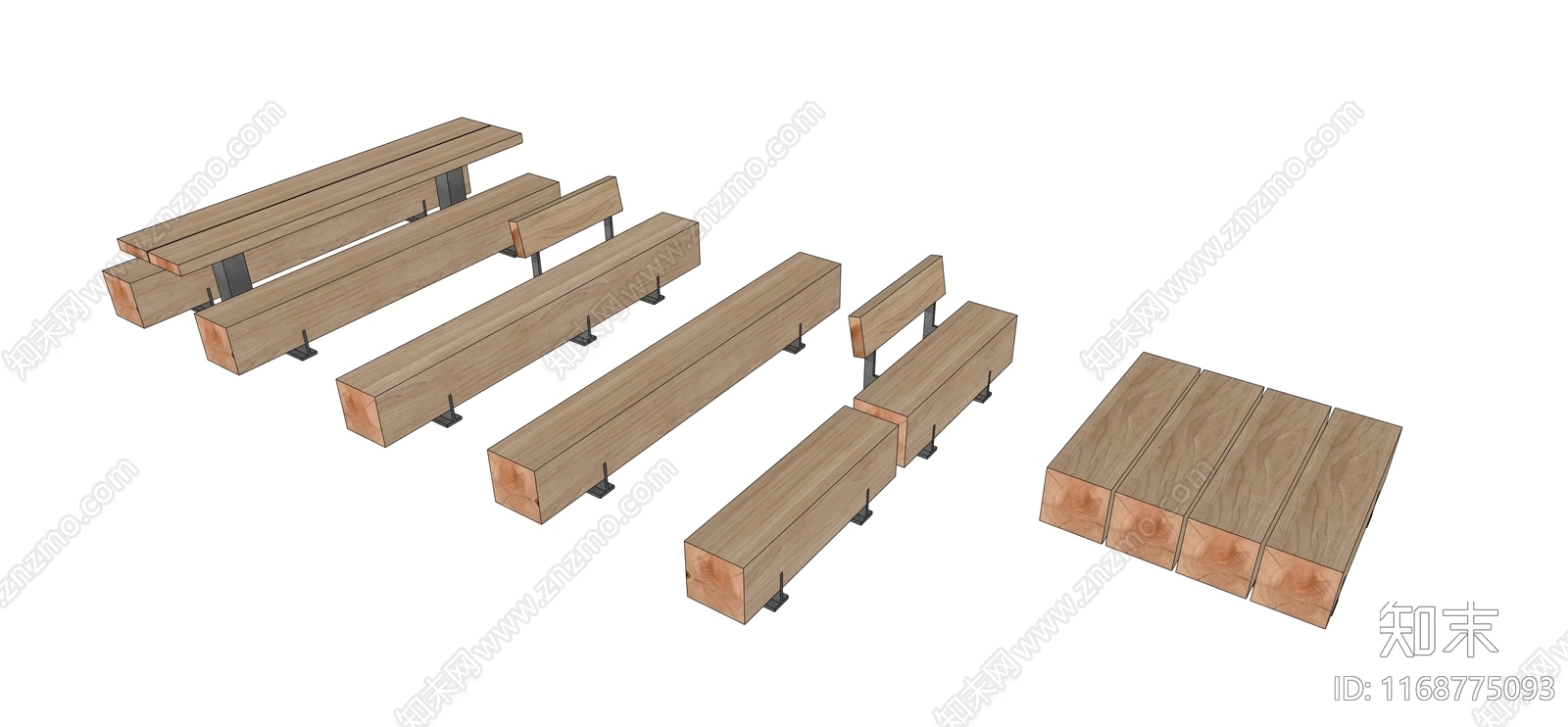 现代极简景观座椅SU模型下载【ID:1168775093】