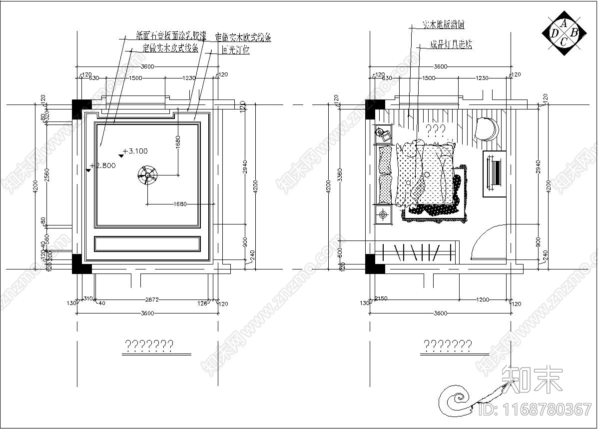 欧式整体家装空间cad施工图下载【ID:1168780367】