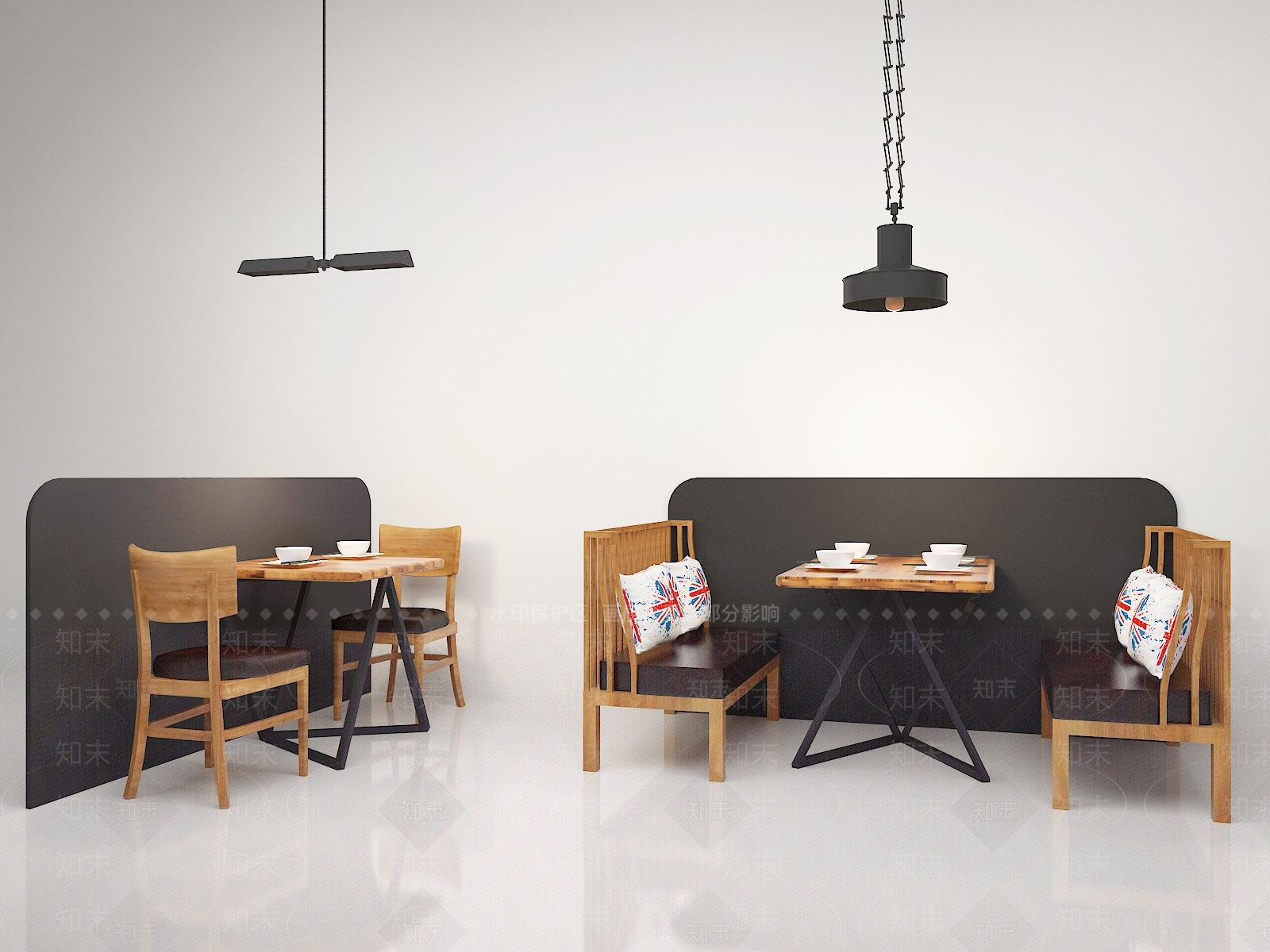 复古工业餐桌椅3D模型下载【ID:1168779980】