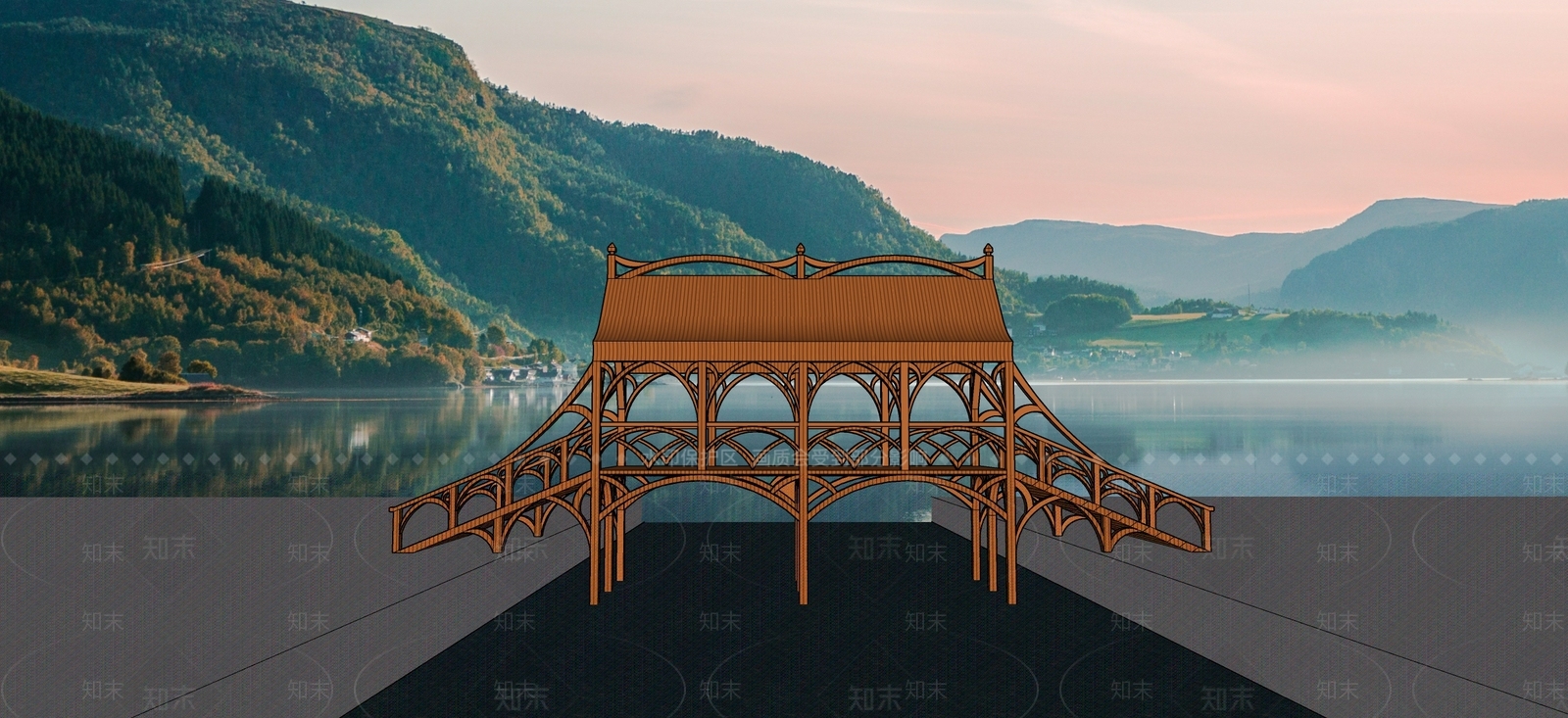 现代中式简模规划SU模型下载【ID:1168781006】