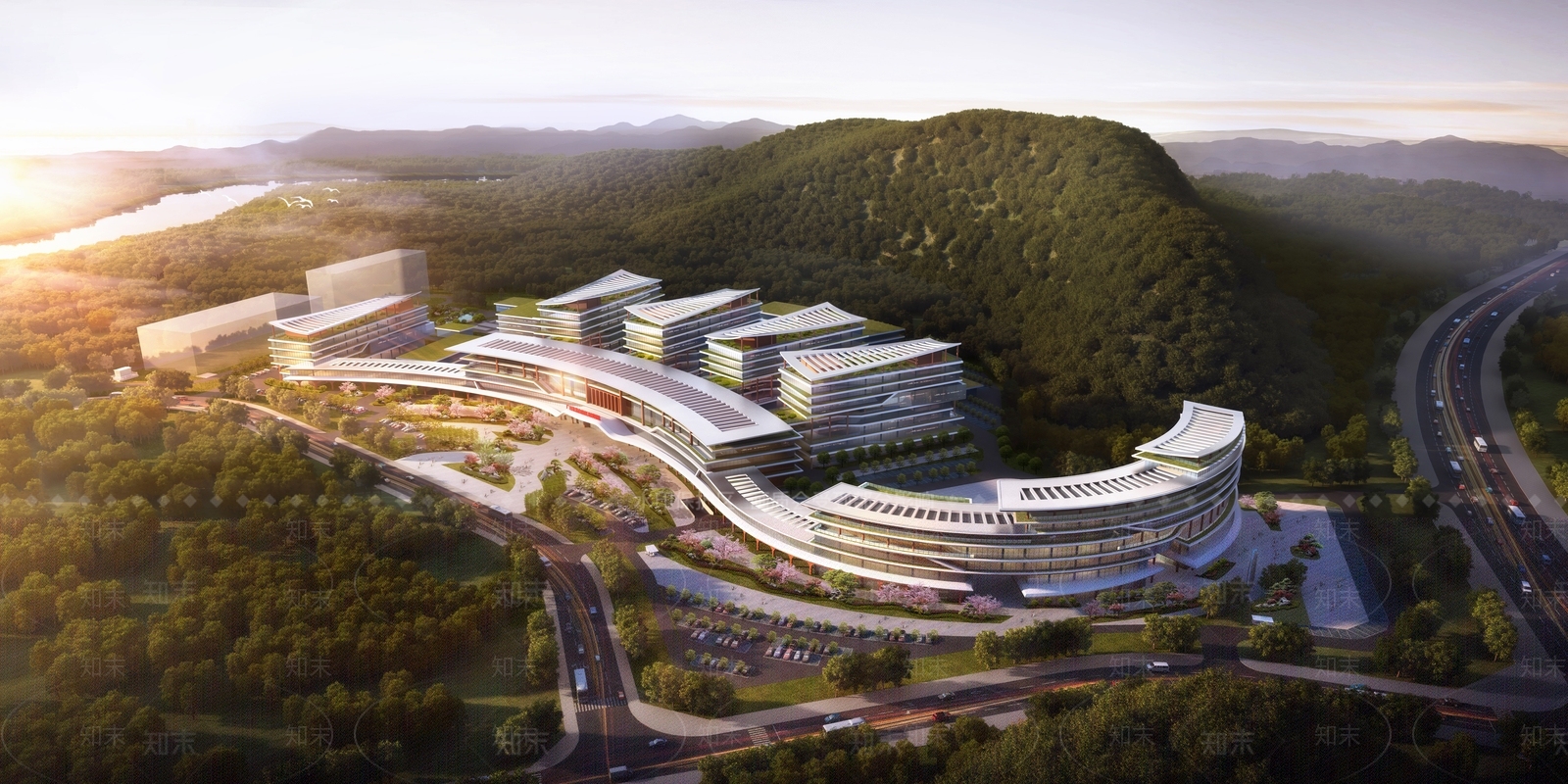 现代医院建筑SU模型下载【ID:1168781487】