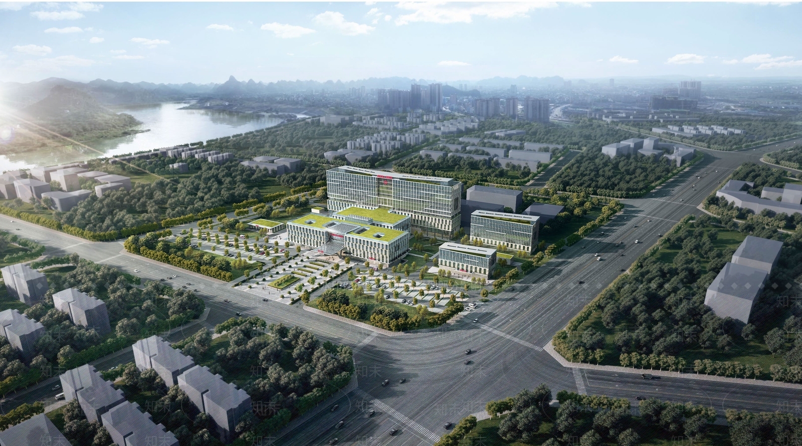 现代医院建筑SU模型下载【ID:1169193596】
