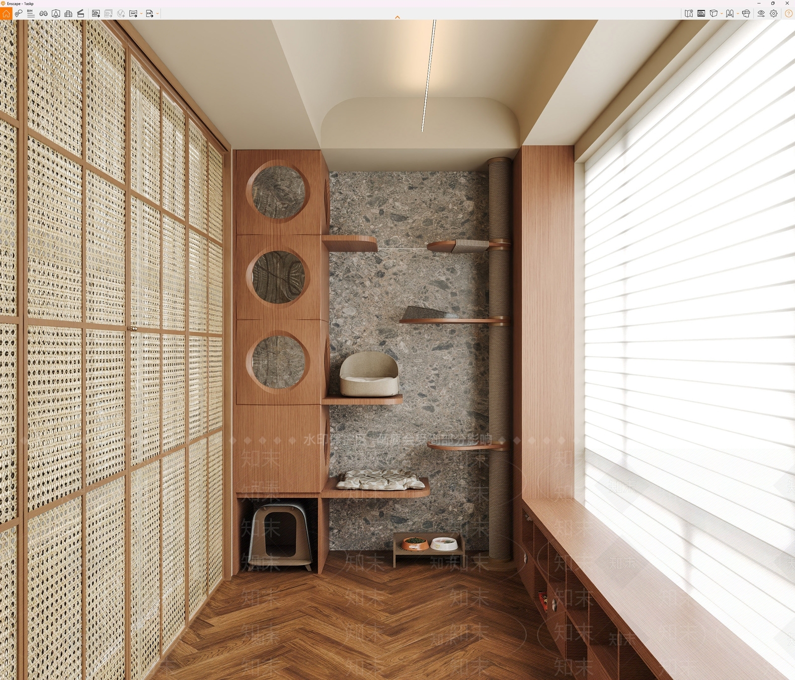 现代家居阳台SU模型下载【ID:1168791560】