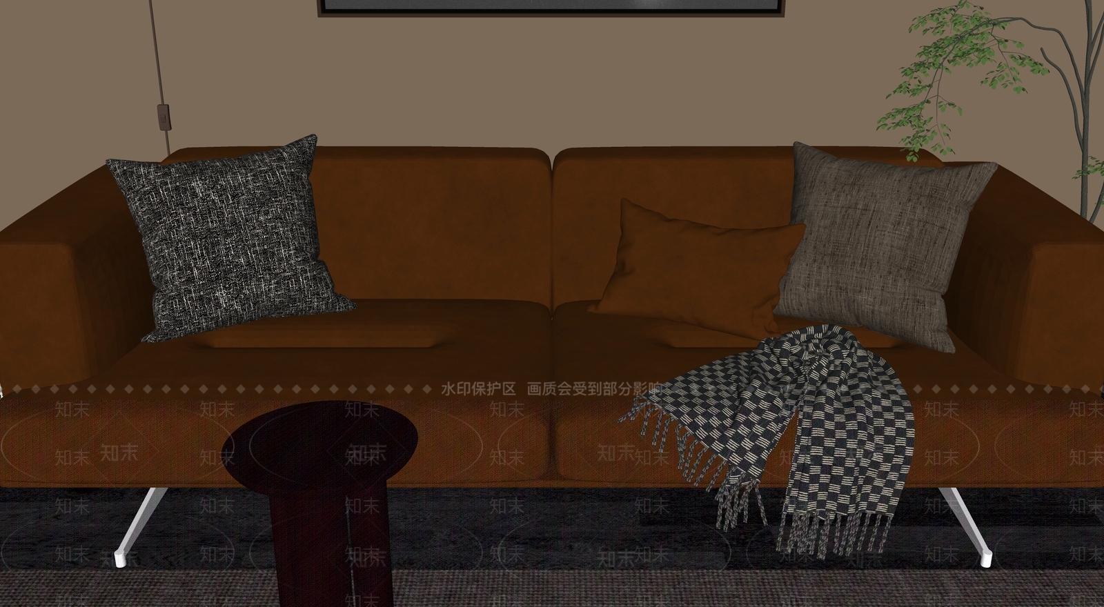 现代双人沙发SU模型下载【ID:1168792531】