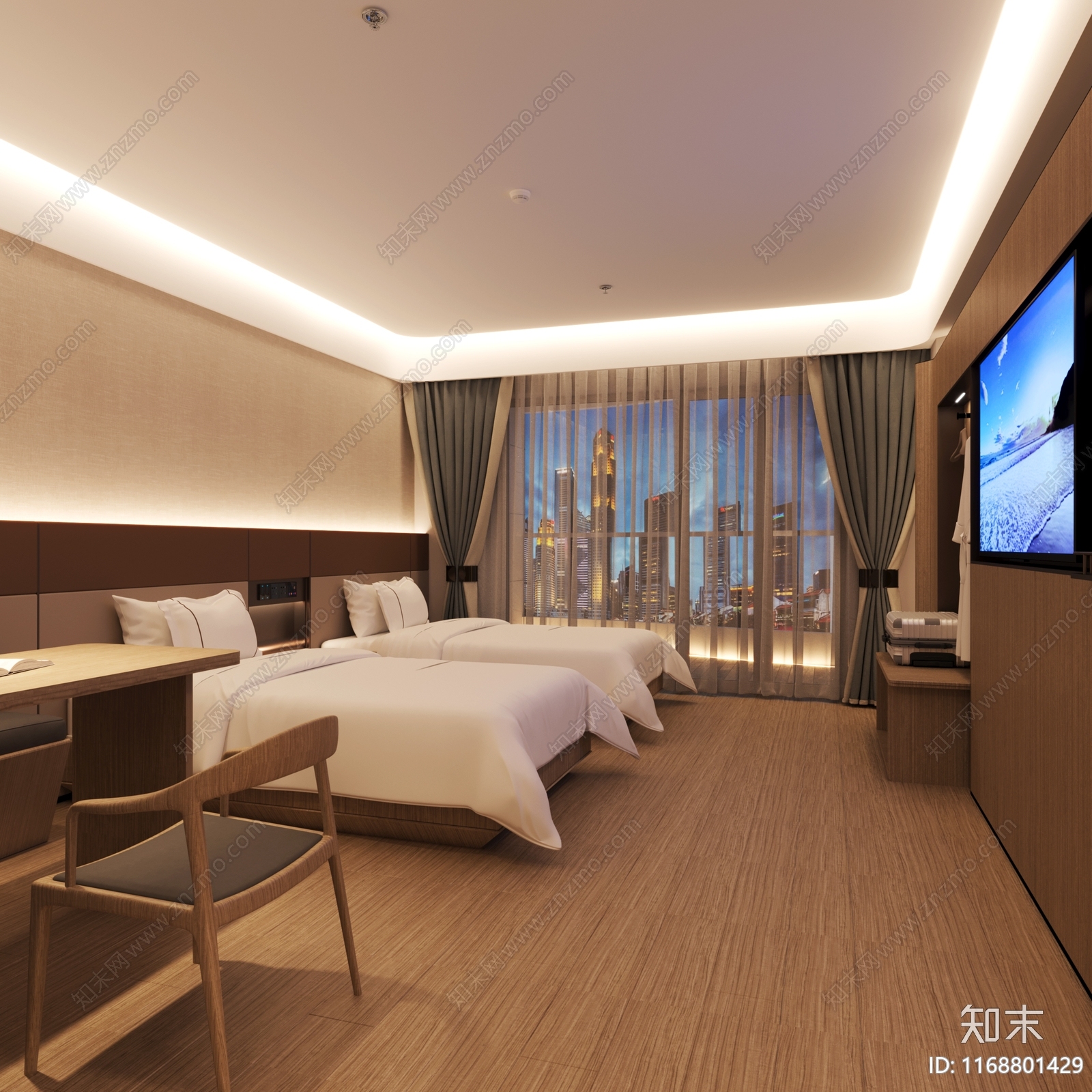 现代酒店3D模型下载【ID:1168801429】