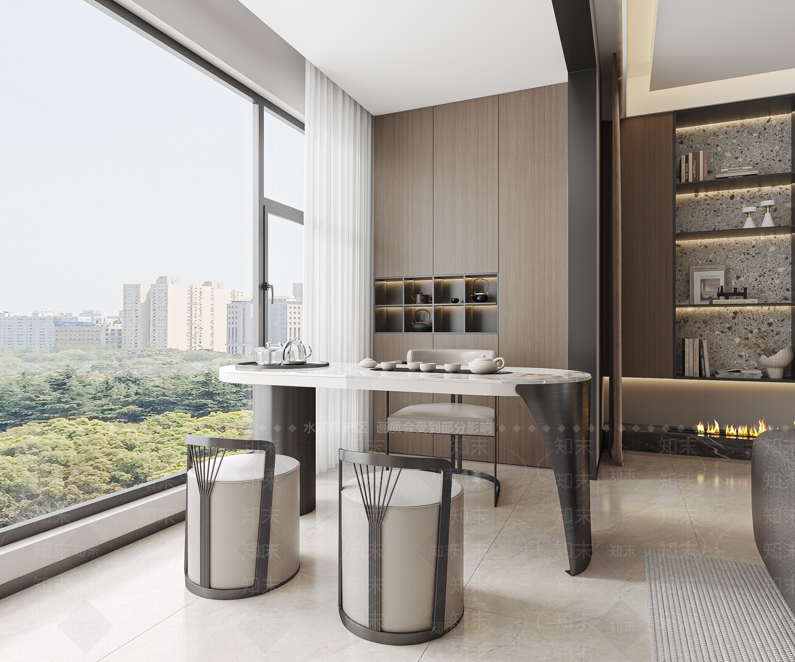 现代茶室3D模型下载【ID:1214698752】