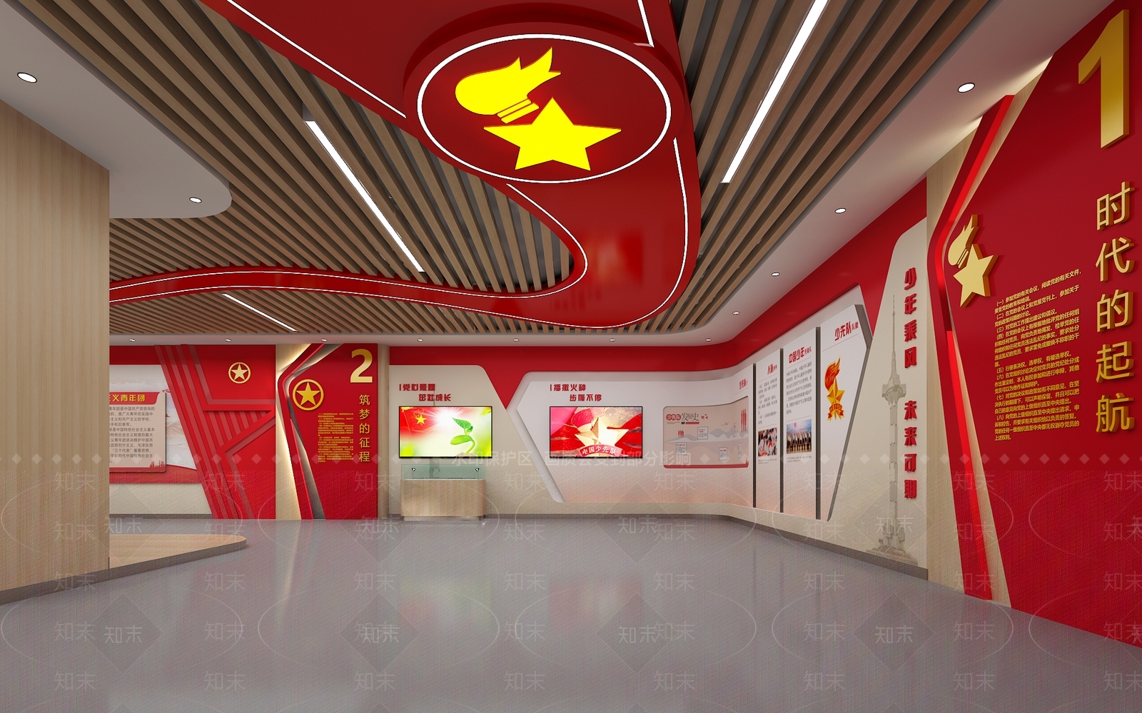 现代党建展厅SU模型下载【ID:1168817528】