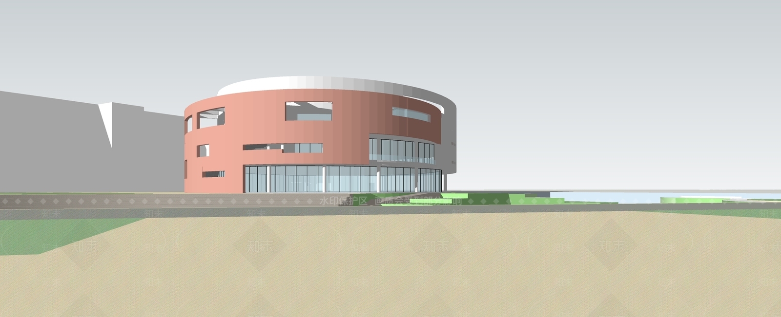 现代学校建筑SU模型下载【ID:1168819411】