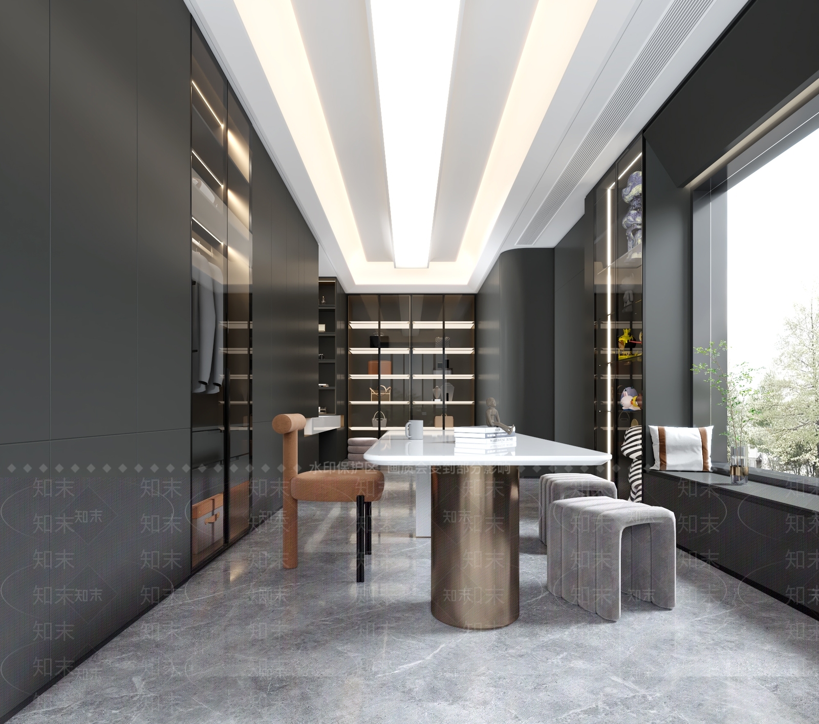 意式极简衣帽间3D模型下载【ID:1168825525】