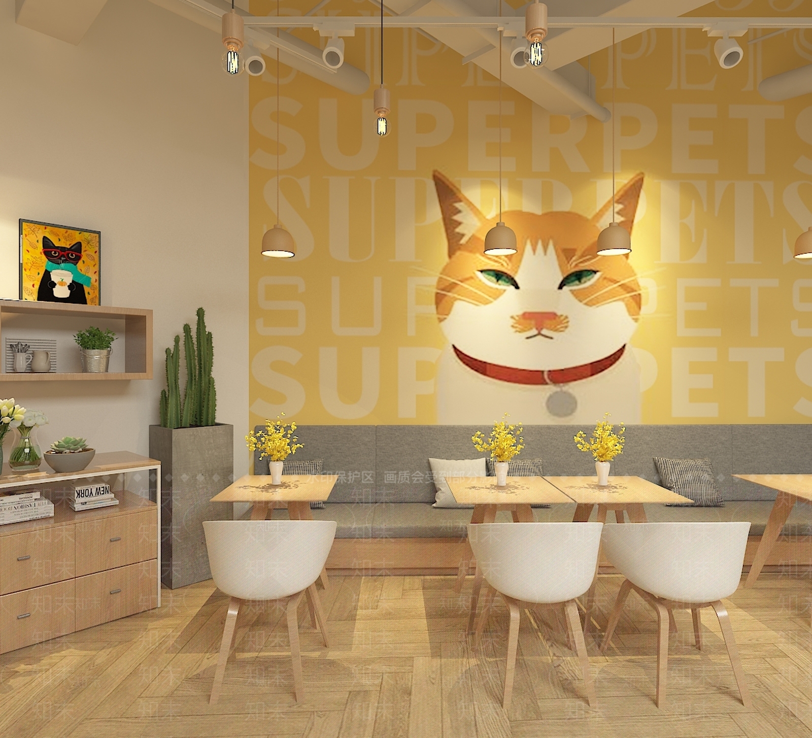 现代极简宠物店3D模型下载【ID:1168828248】