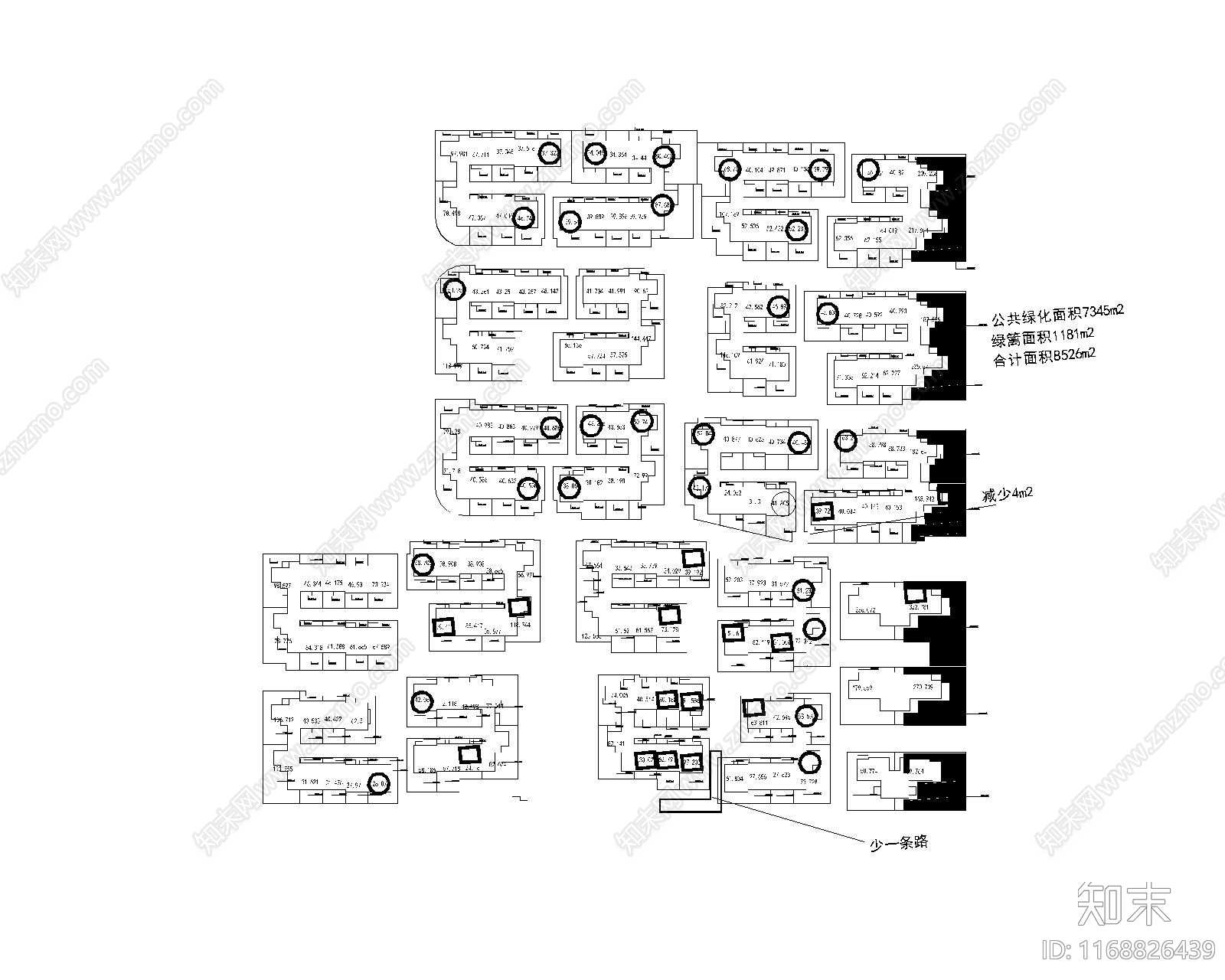 现代住宅楼建筑cad施工图下载【ID:1168826439】