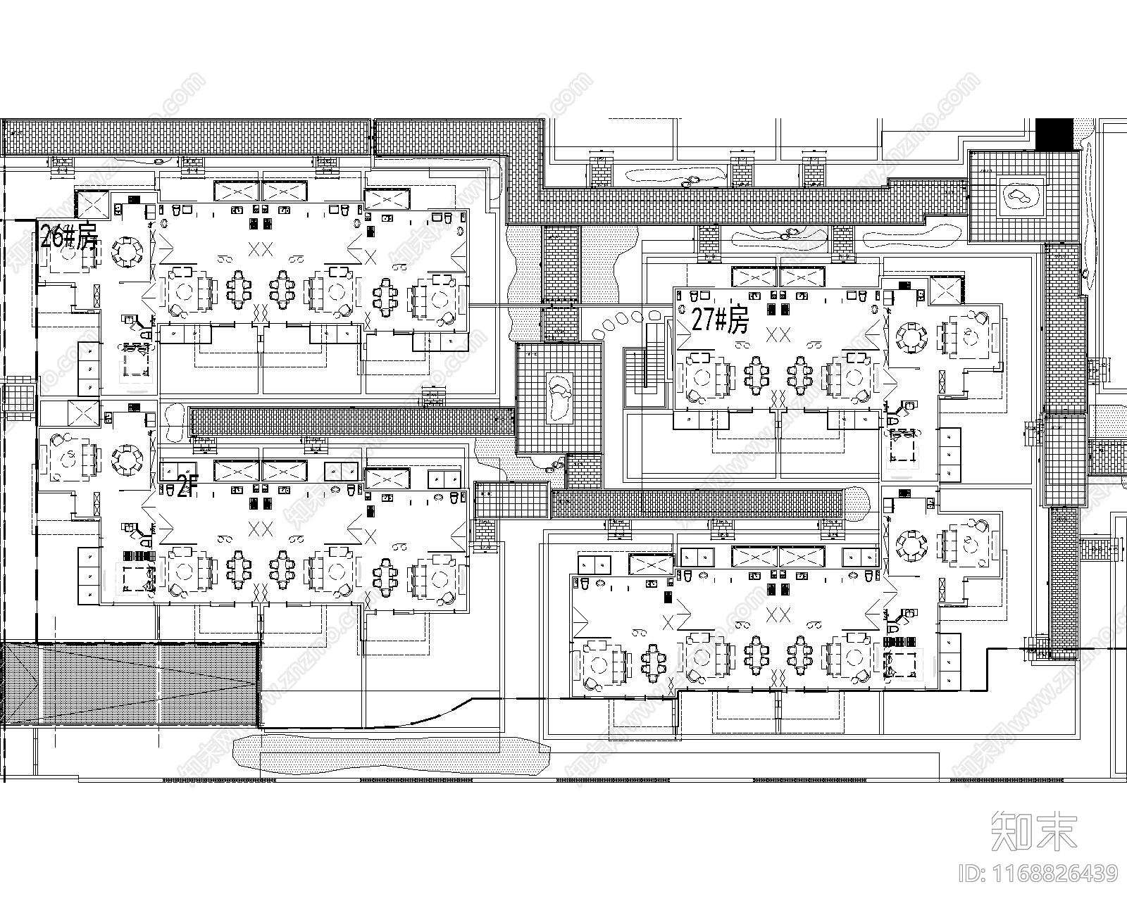 现代住宅楼建筑cad施工图下载【ID:1168826439】