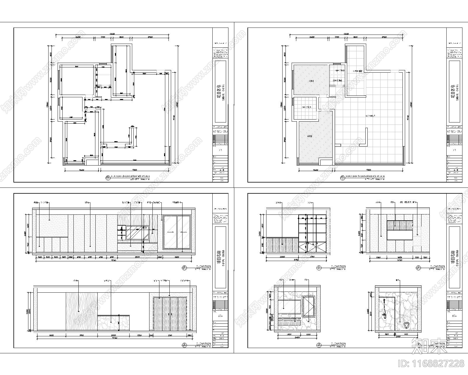 现代住宅楼建筑cad施工图下载【ID:1168827228】