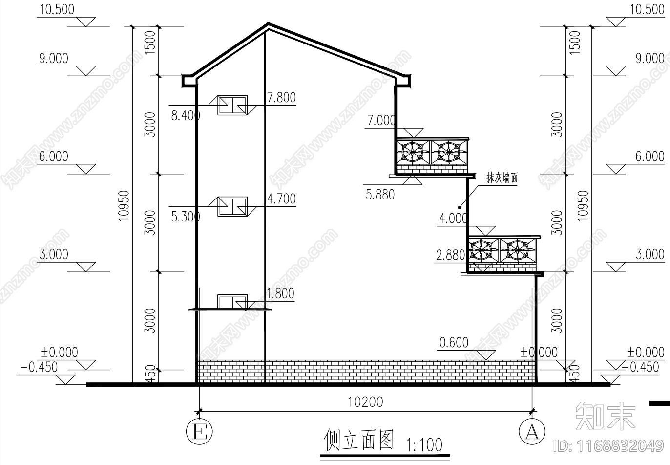 现代三合院施工图下载【ID:1168832049】