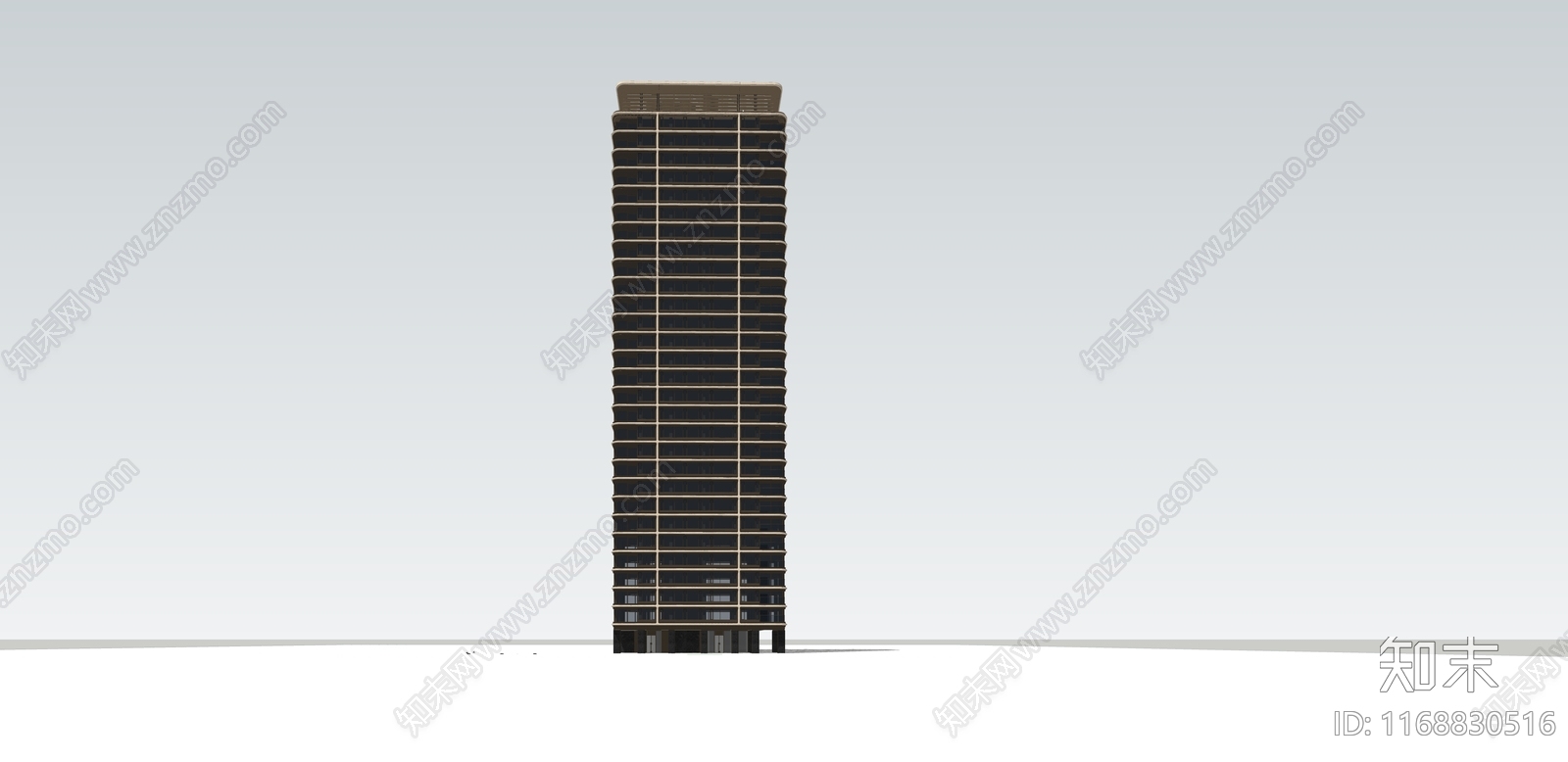 现代高层住宅SU模型下载【ID:1168830516】