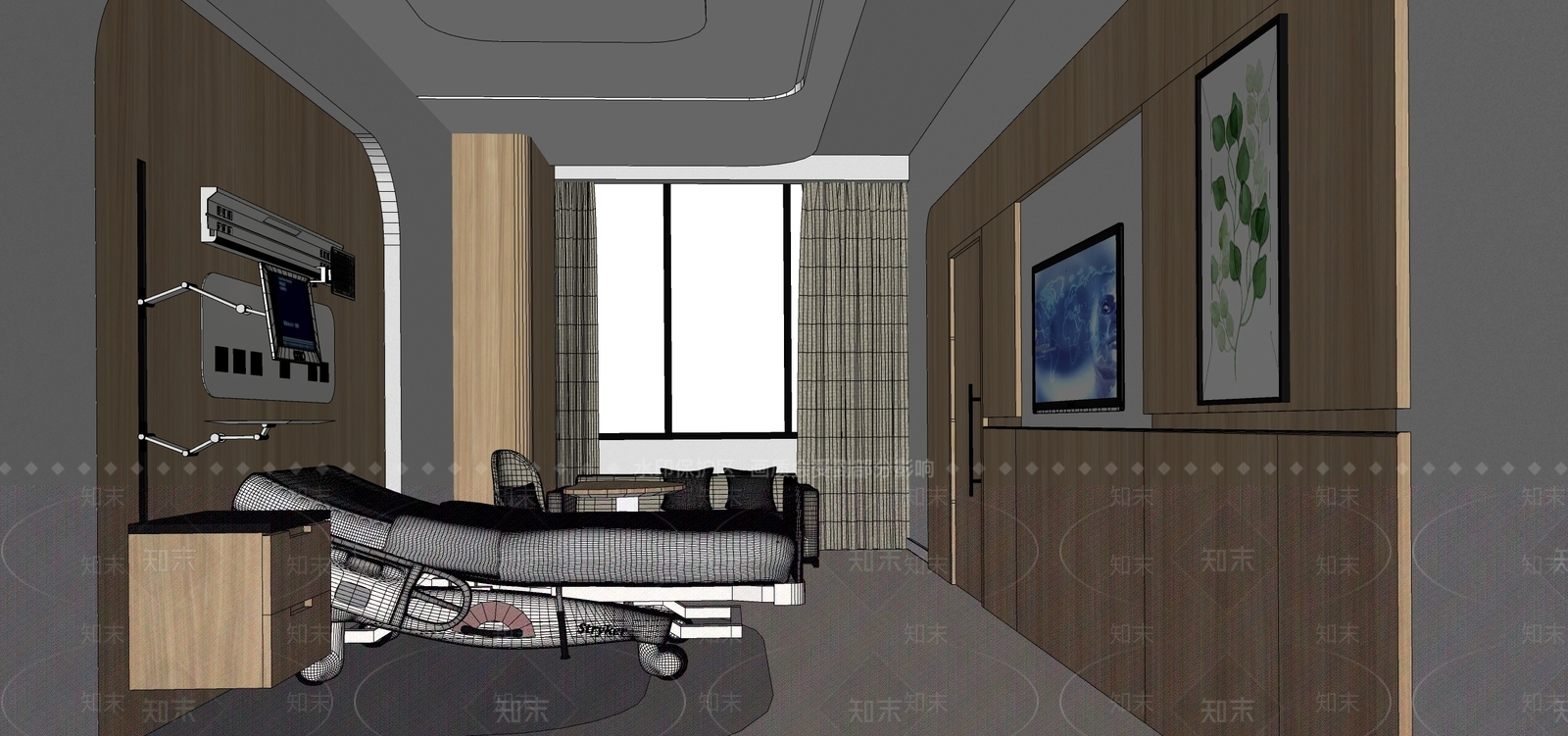 现代奶油医院SU模型下载【ID:1168832818】