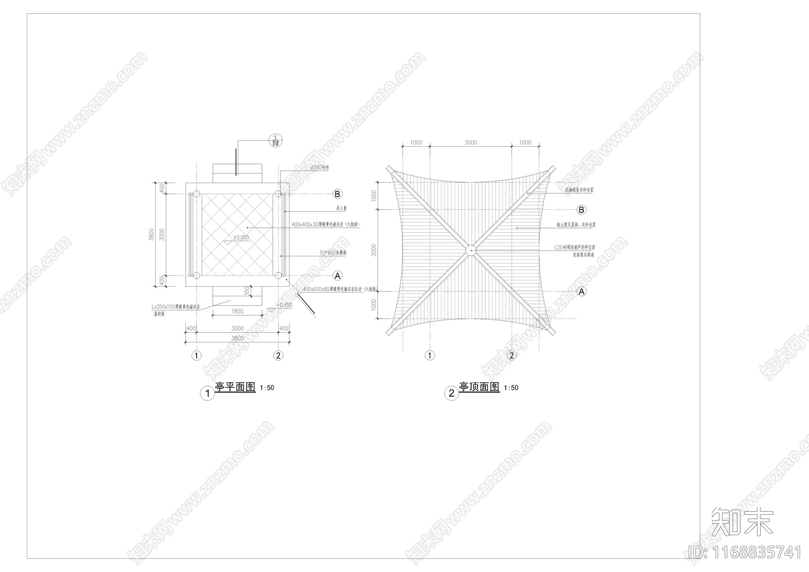 中式复古古建cad施工图下载【ID:1168835741】