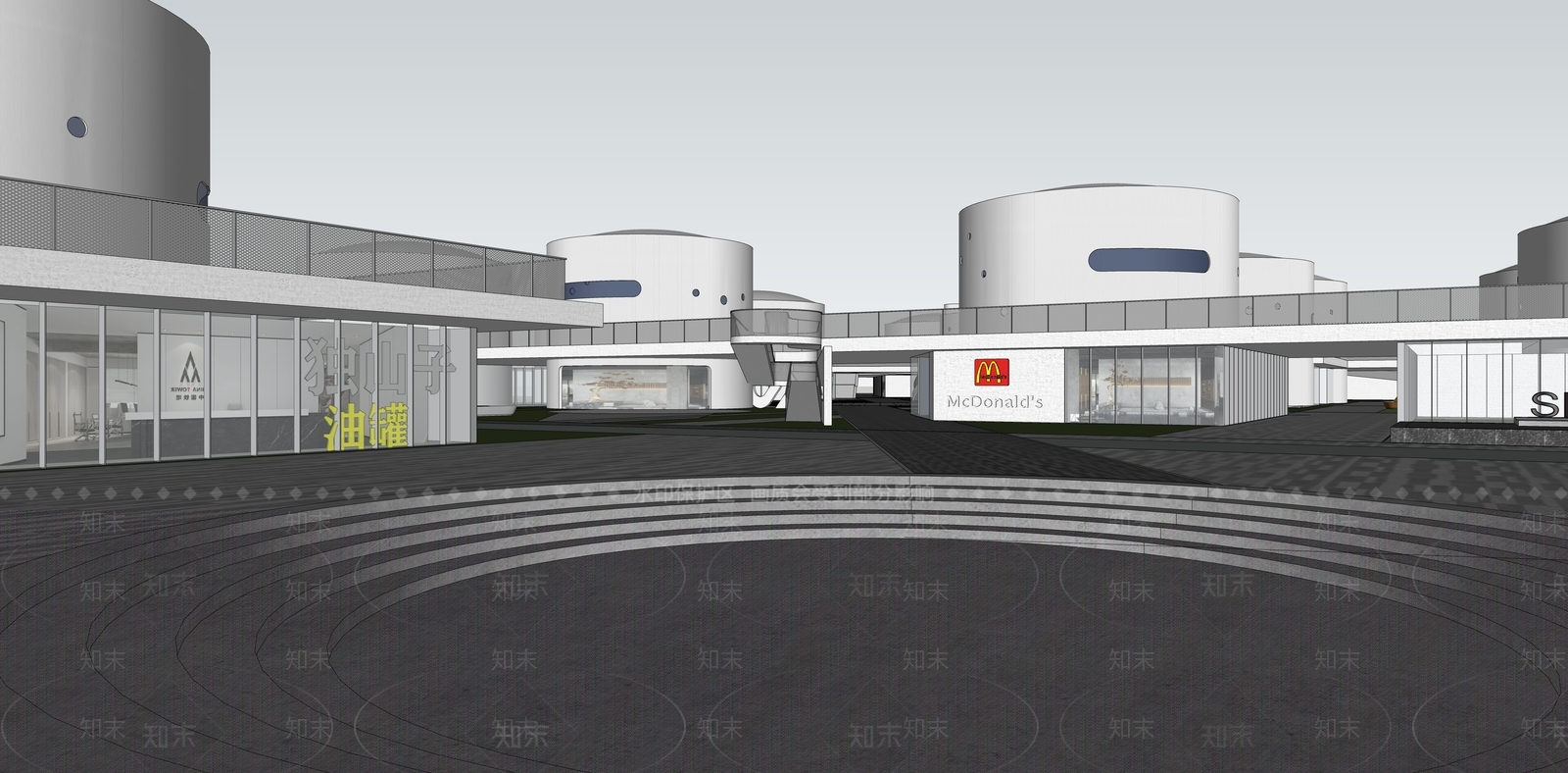 现代工业风格建筑SU模型下载【ID:1168837304】