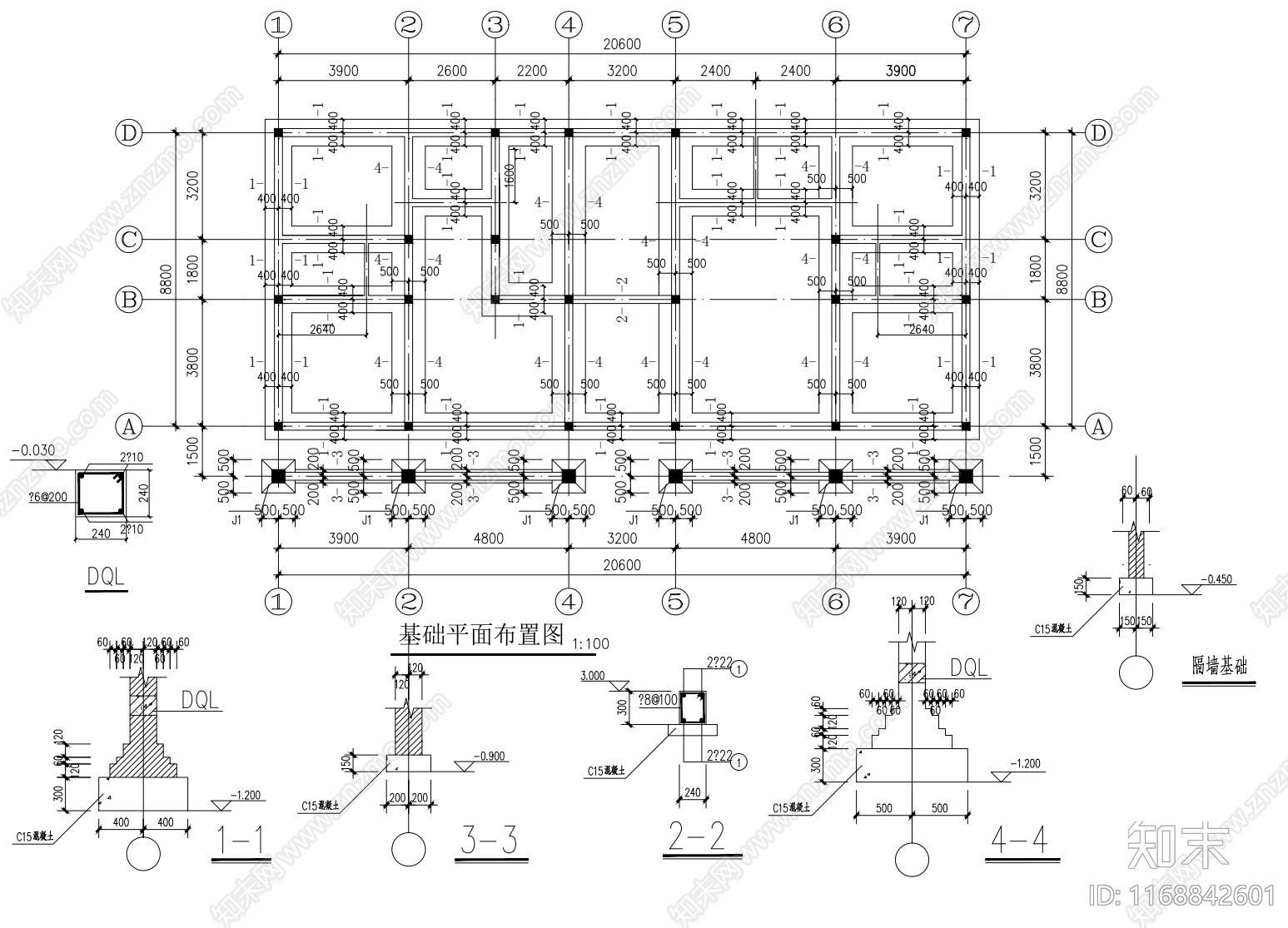 欧式别墅建筑cad施工图下载【ID:1168842601】