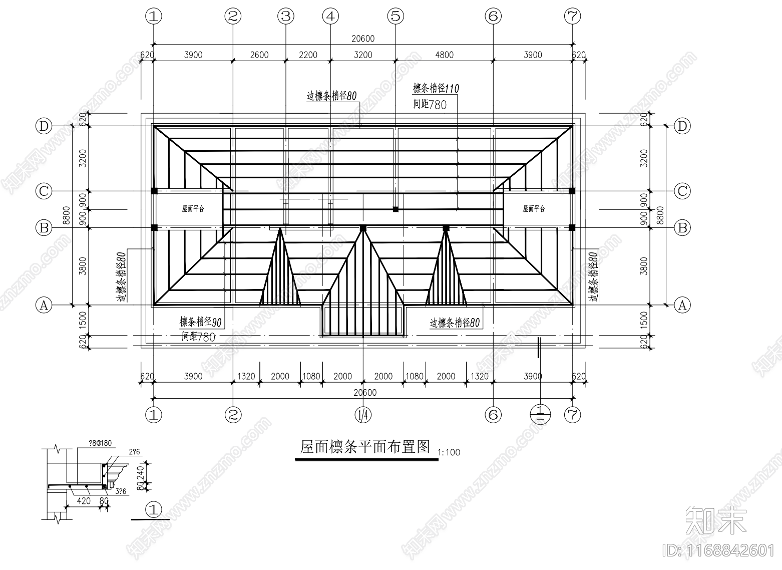 欧式别墅建筑cad施工图下载【ID:1168842601】