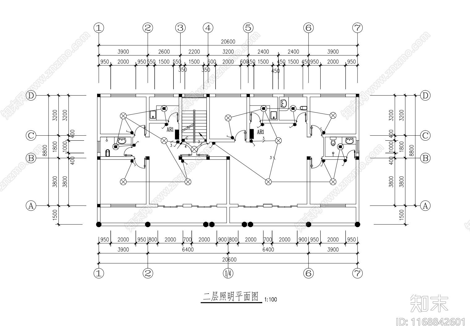 欧式别墅建筑cad施工图下载【ID:1168842601】