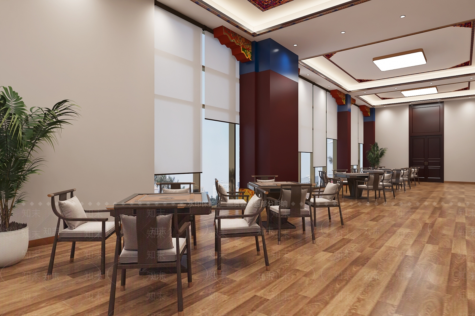 新中式台球室3D模型下载【ID:1168842729】