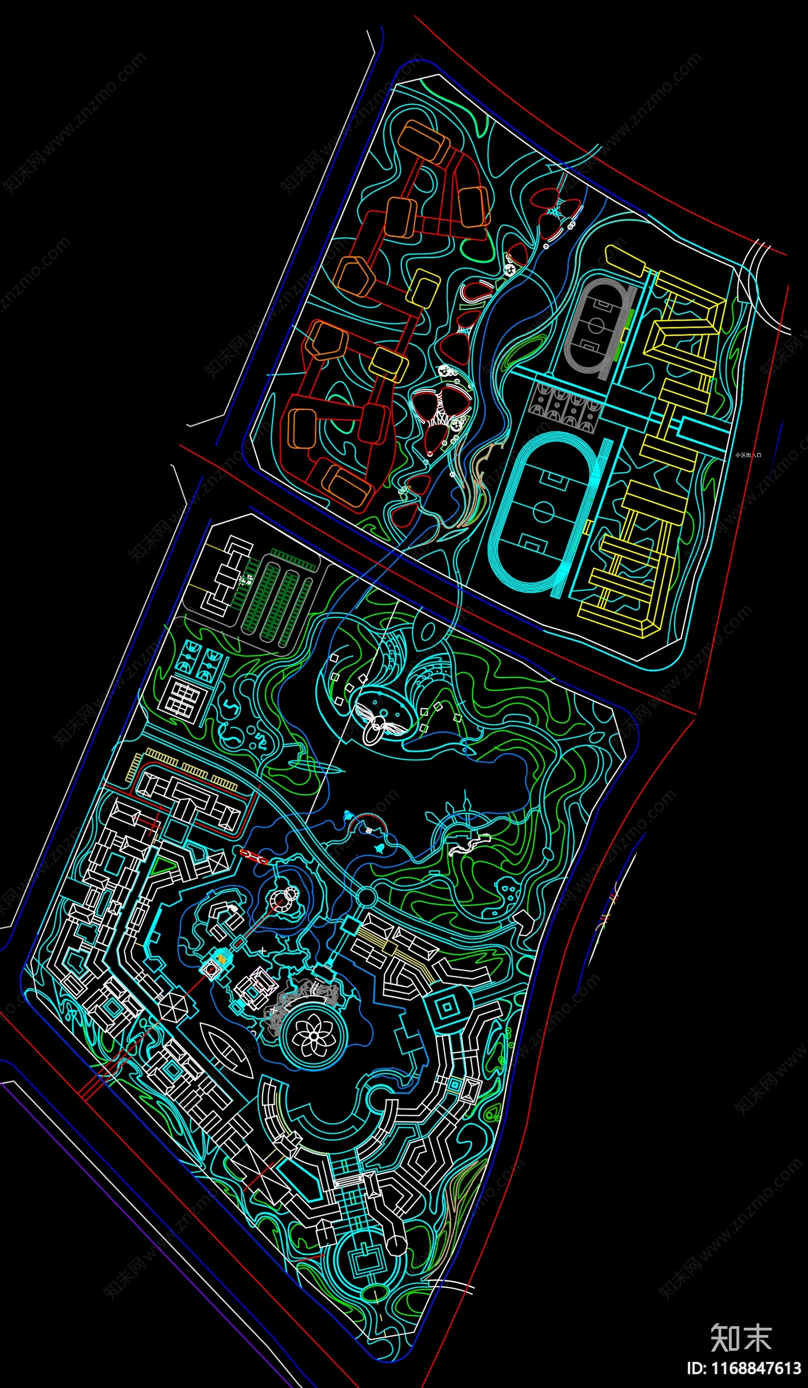 新中式中式公园景观cad施工图下载【ID:1168847613】