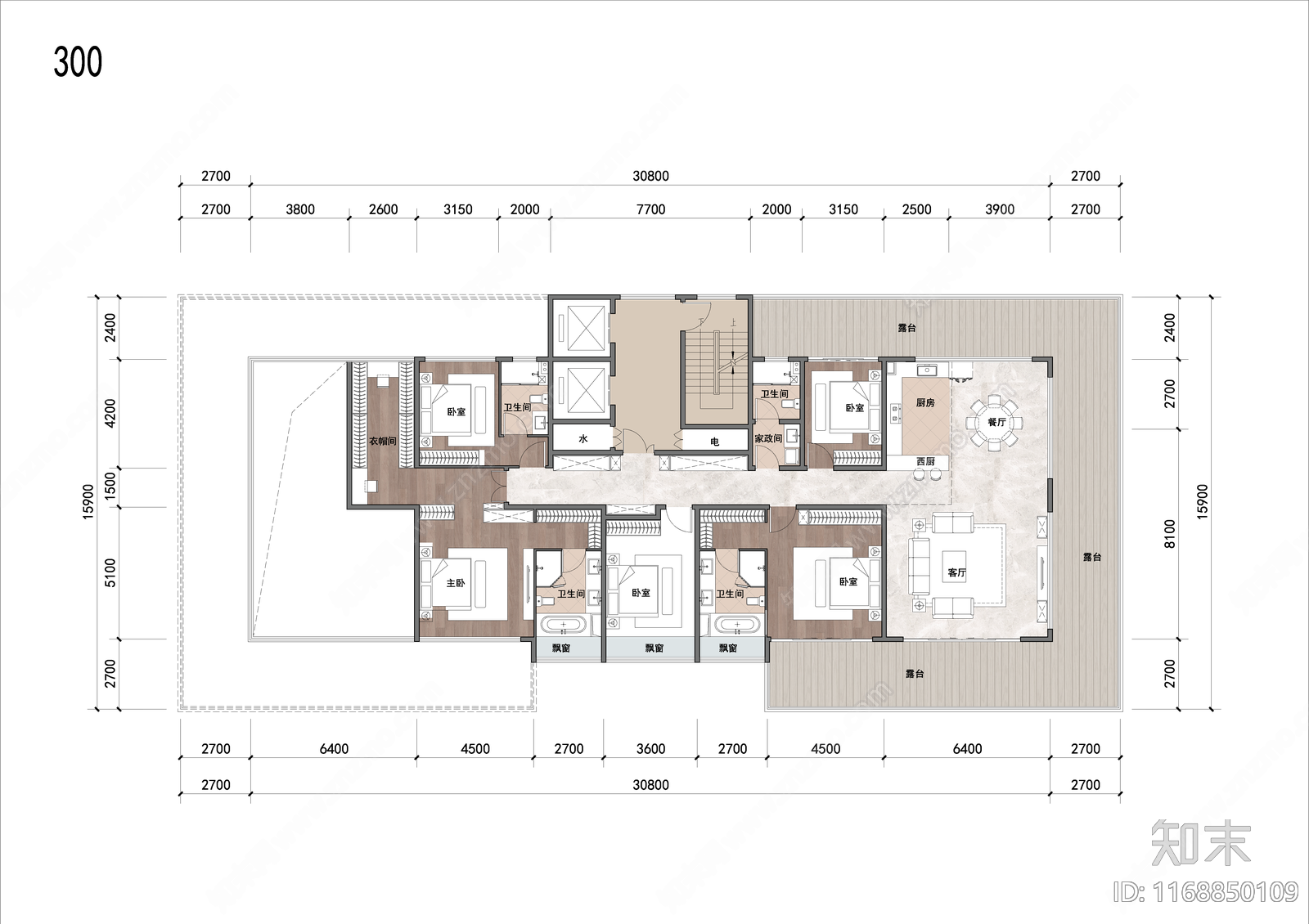 现代住宅楼建筑施工图下载【ID:1168850109】