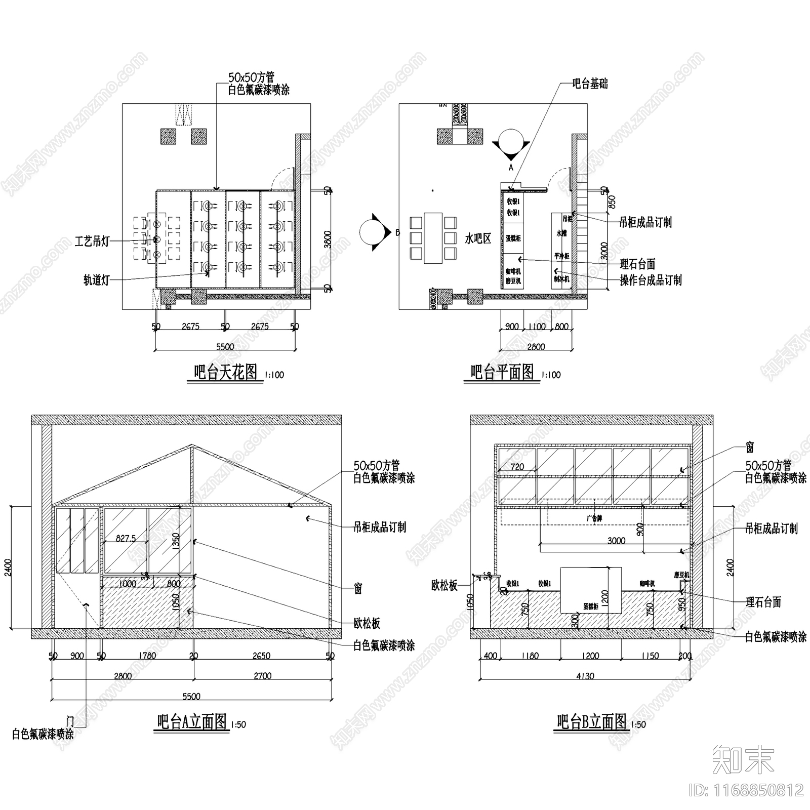 现代工业书店cad施工图下载【ID:1168850812】