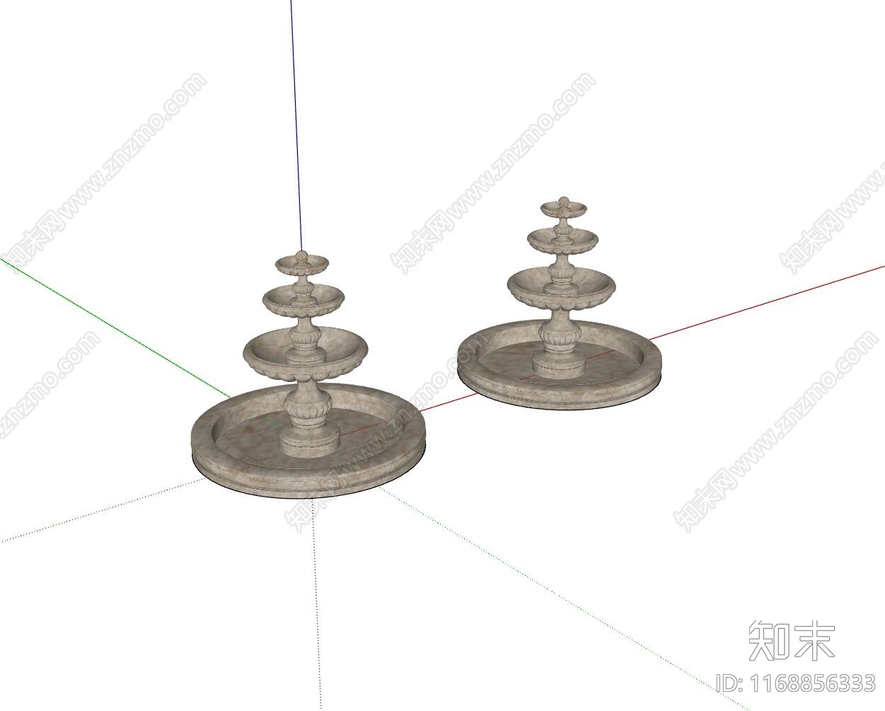 现代喷泉SU模型下载【ID:1168856333】